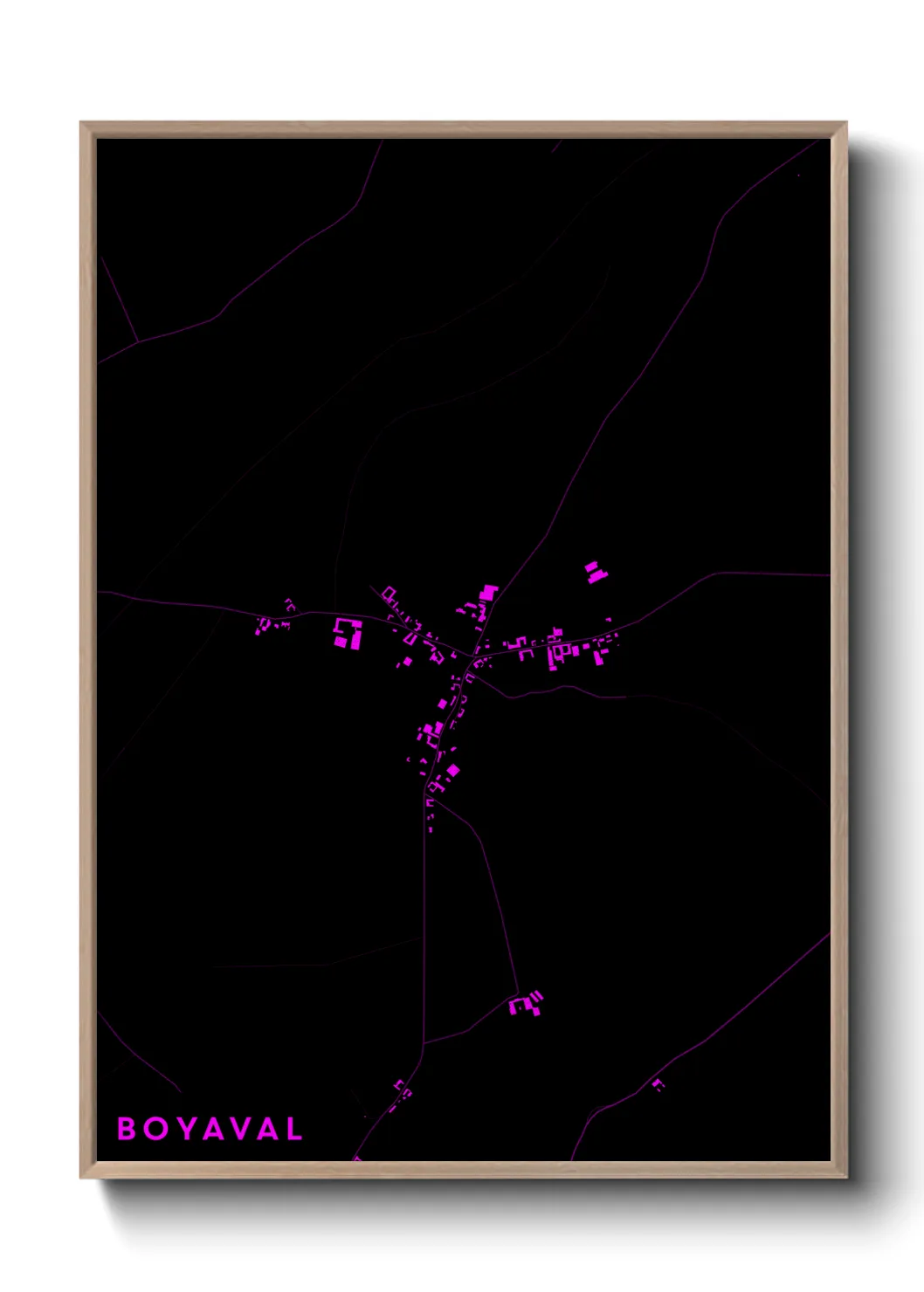 Une affiche de carte sur Boyaval