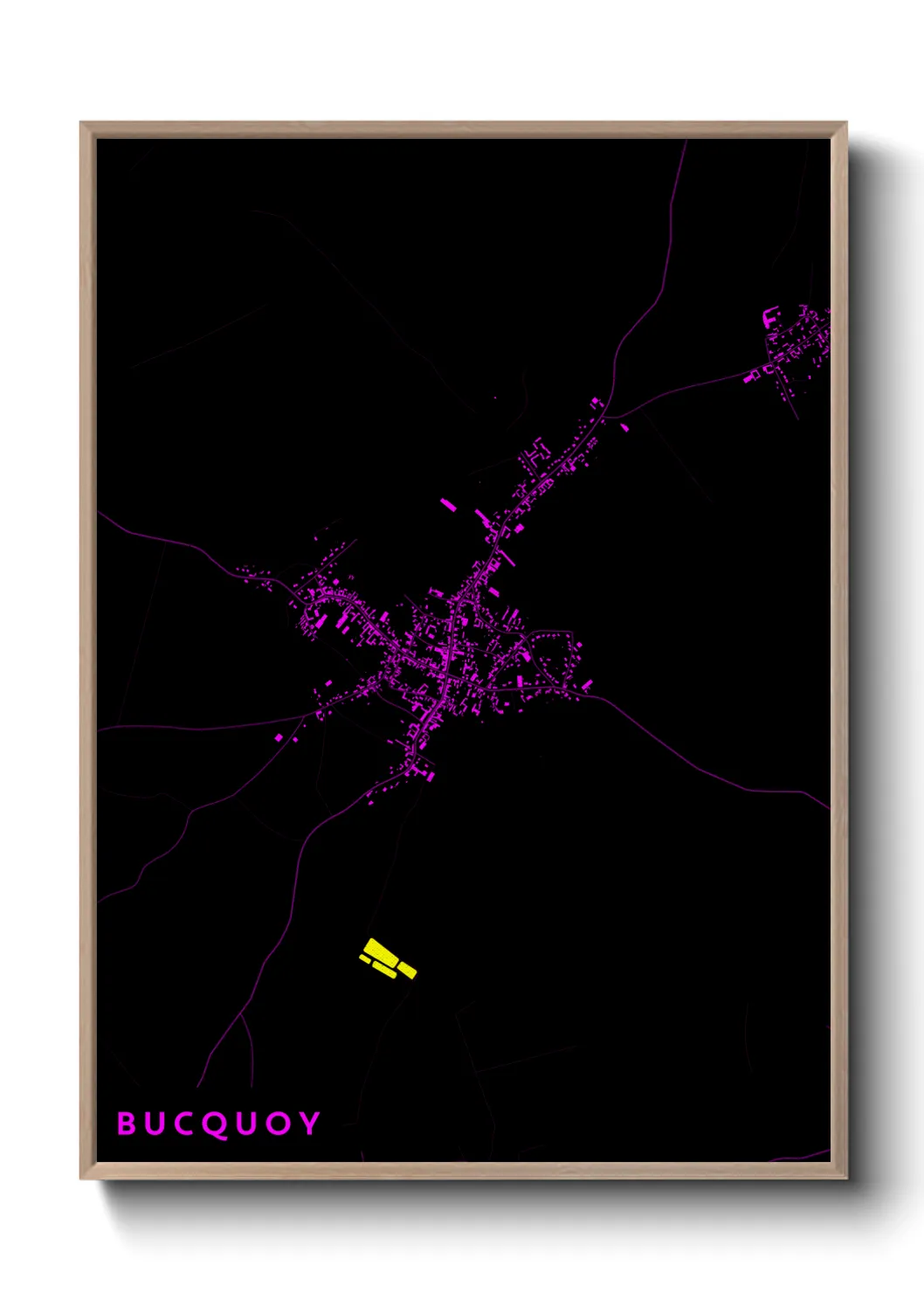 Une affiche de carte sur Bucquoy