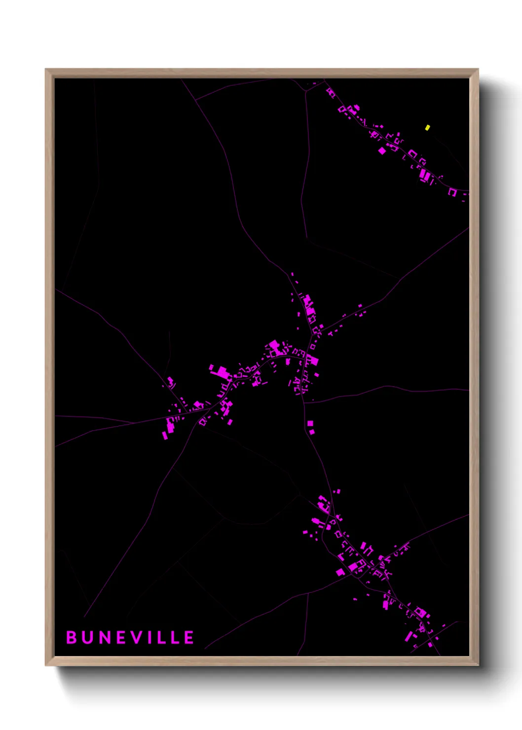 Une affiche de carte sur Buneville