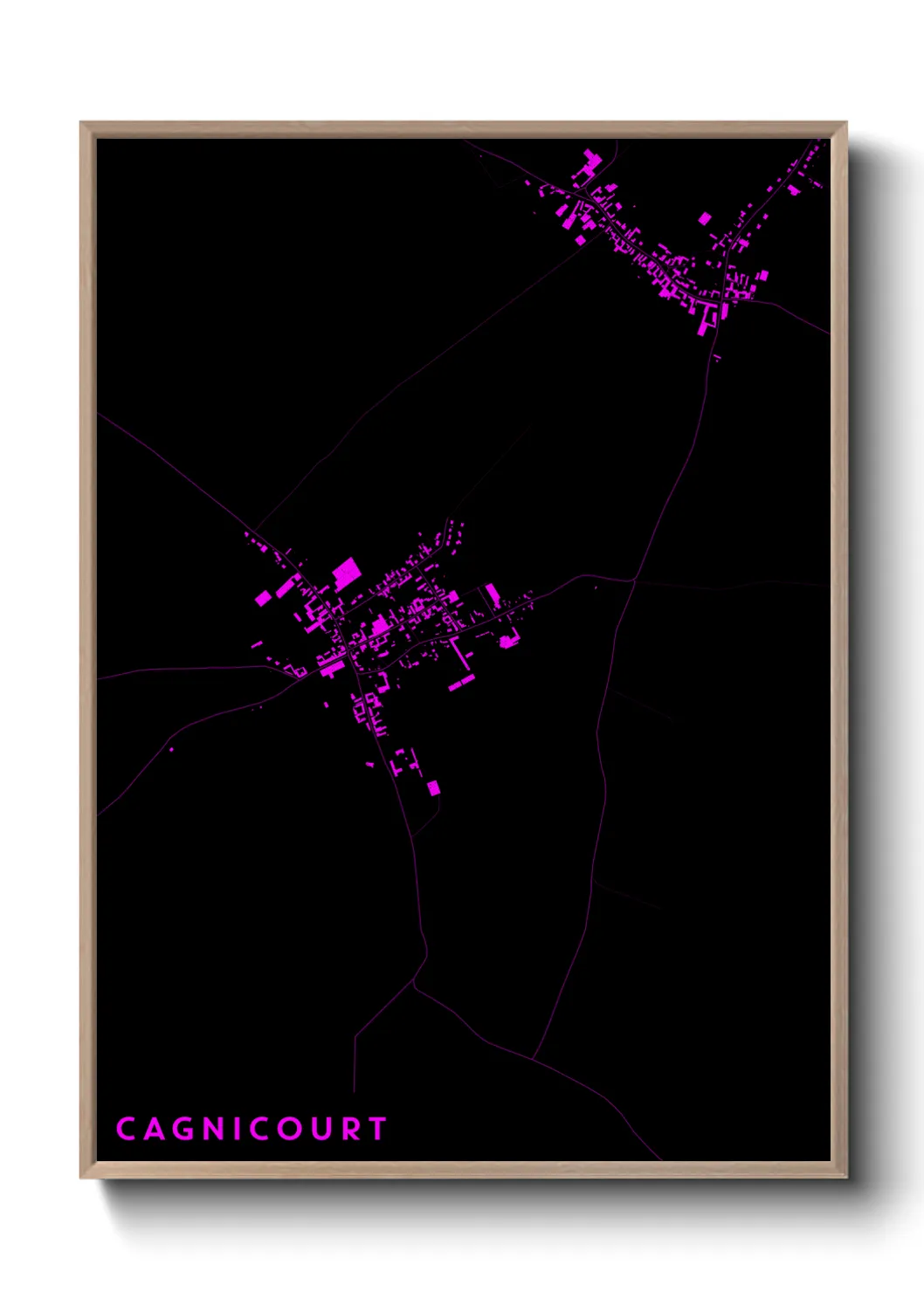Une affiche de carte sur Cagnicourt