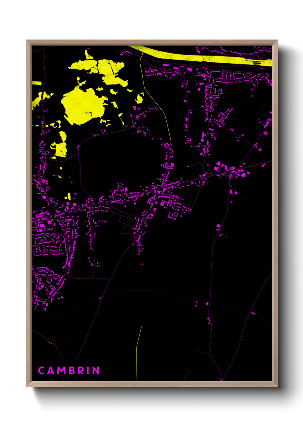 Une affiche de carte sur Cambrin