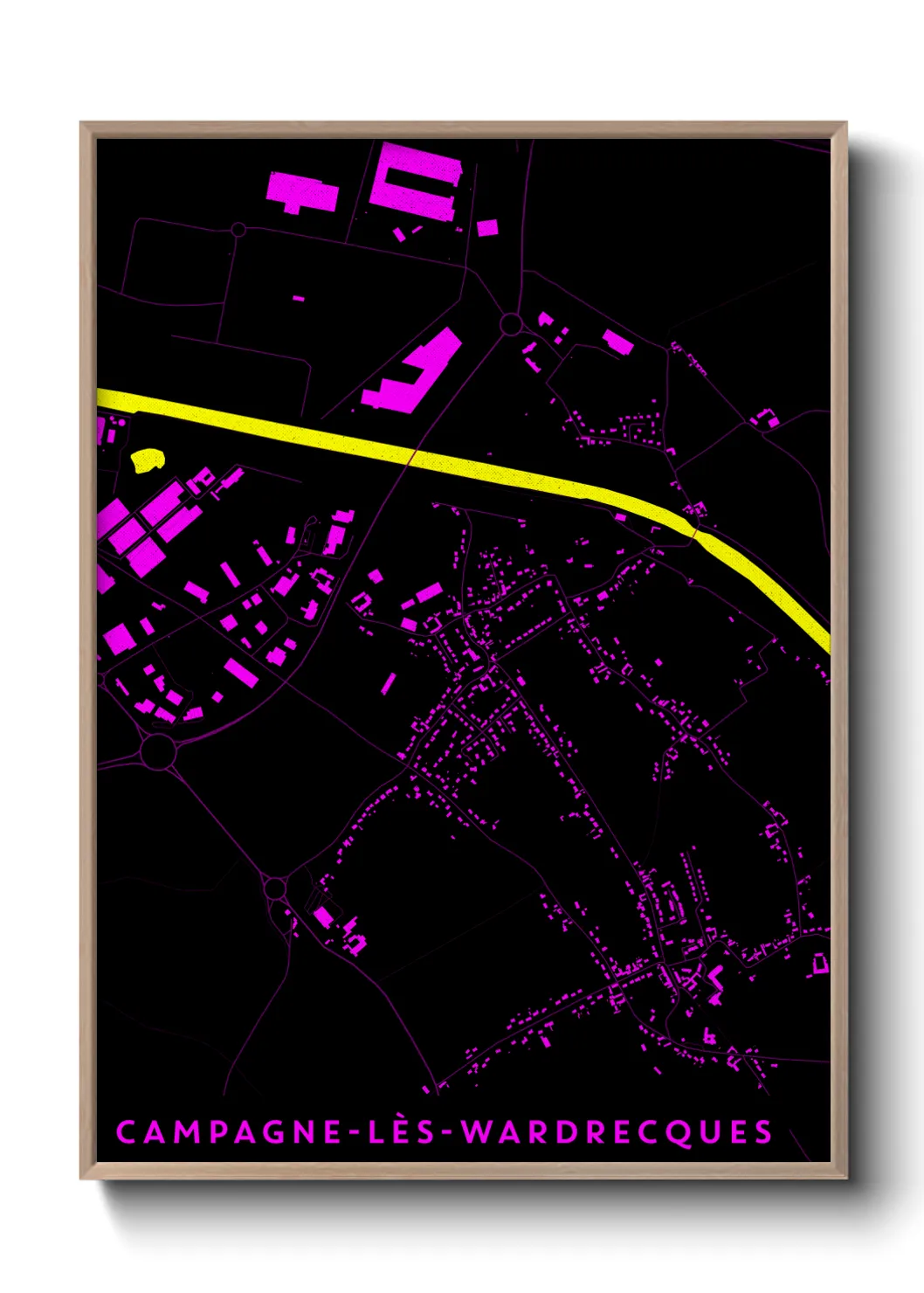 Une affiche de carte sur Campagne-lès-Wardrecques