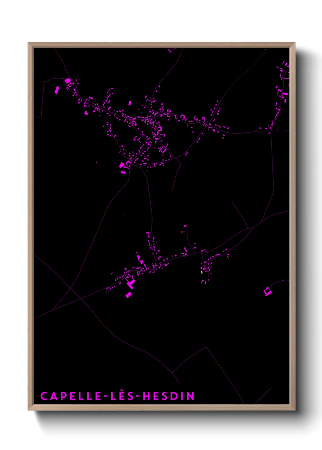 Une affiche de carte sur Capelle-lès-Hesdin