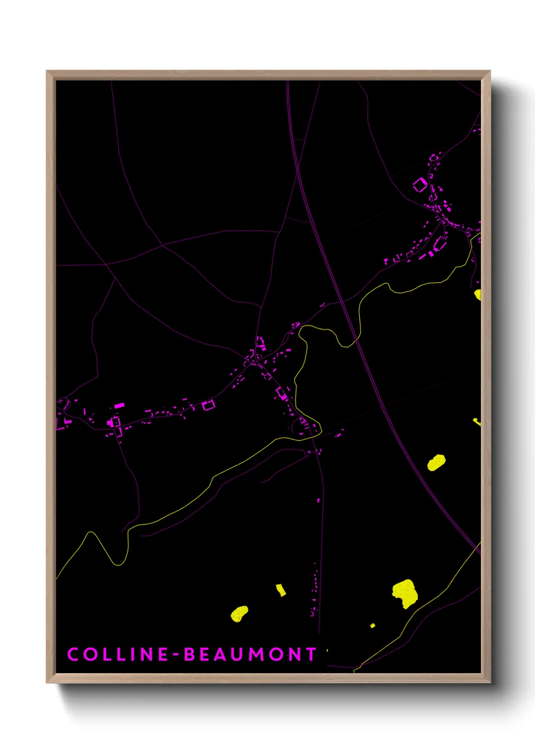 Une affiche de carte sur Colline-Beaumont