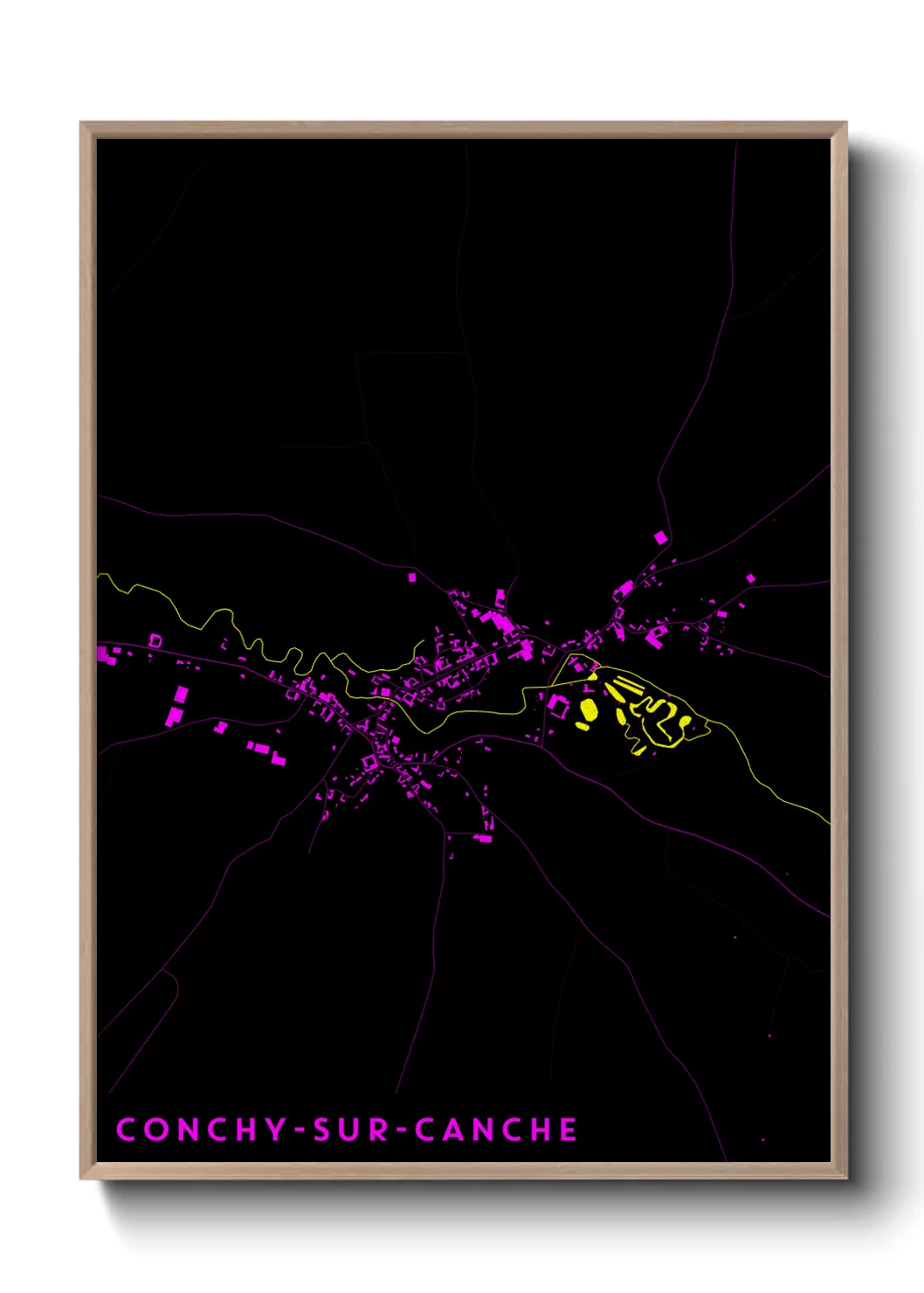 Une affiche de carte sur Conchy-sur-Canche