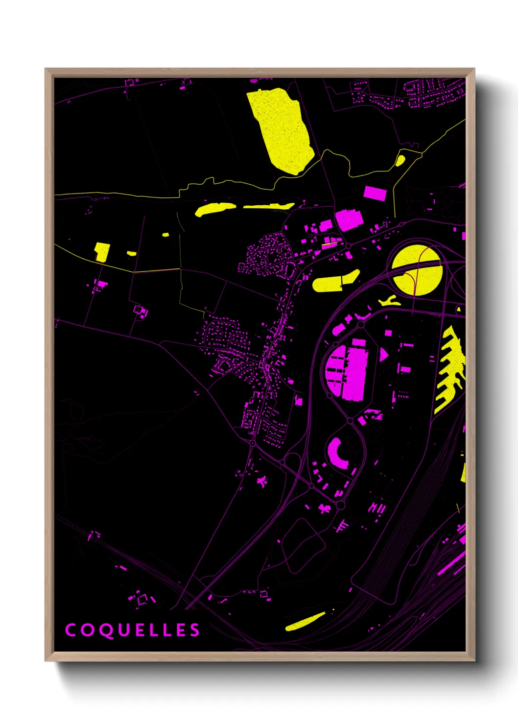 Une affiche de carte sur Coquelles