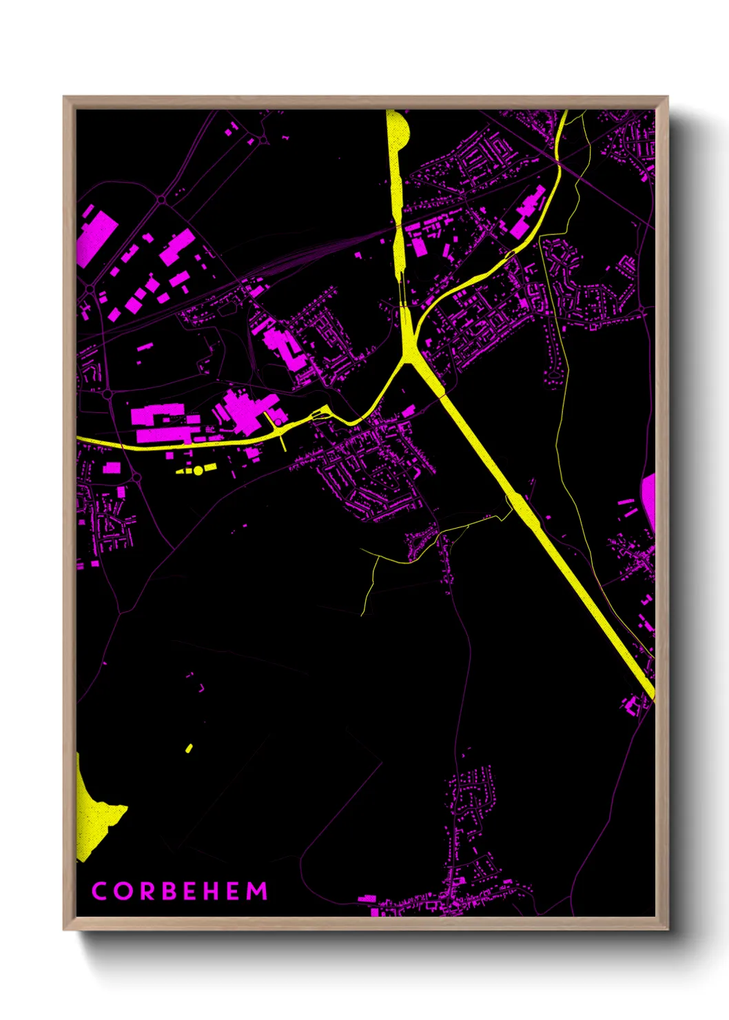 Une affiche de carte sur Corbehem