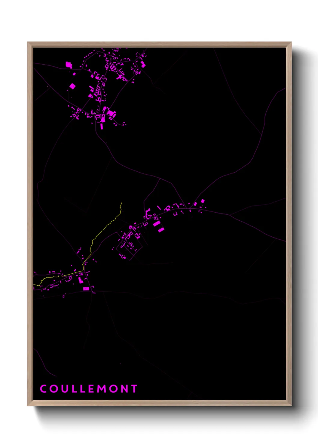 Une affiche de carte sur Coullemont
