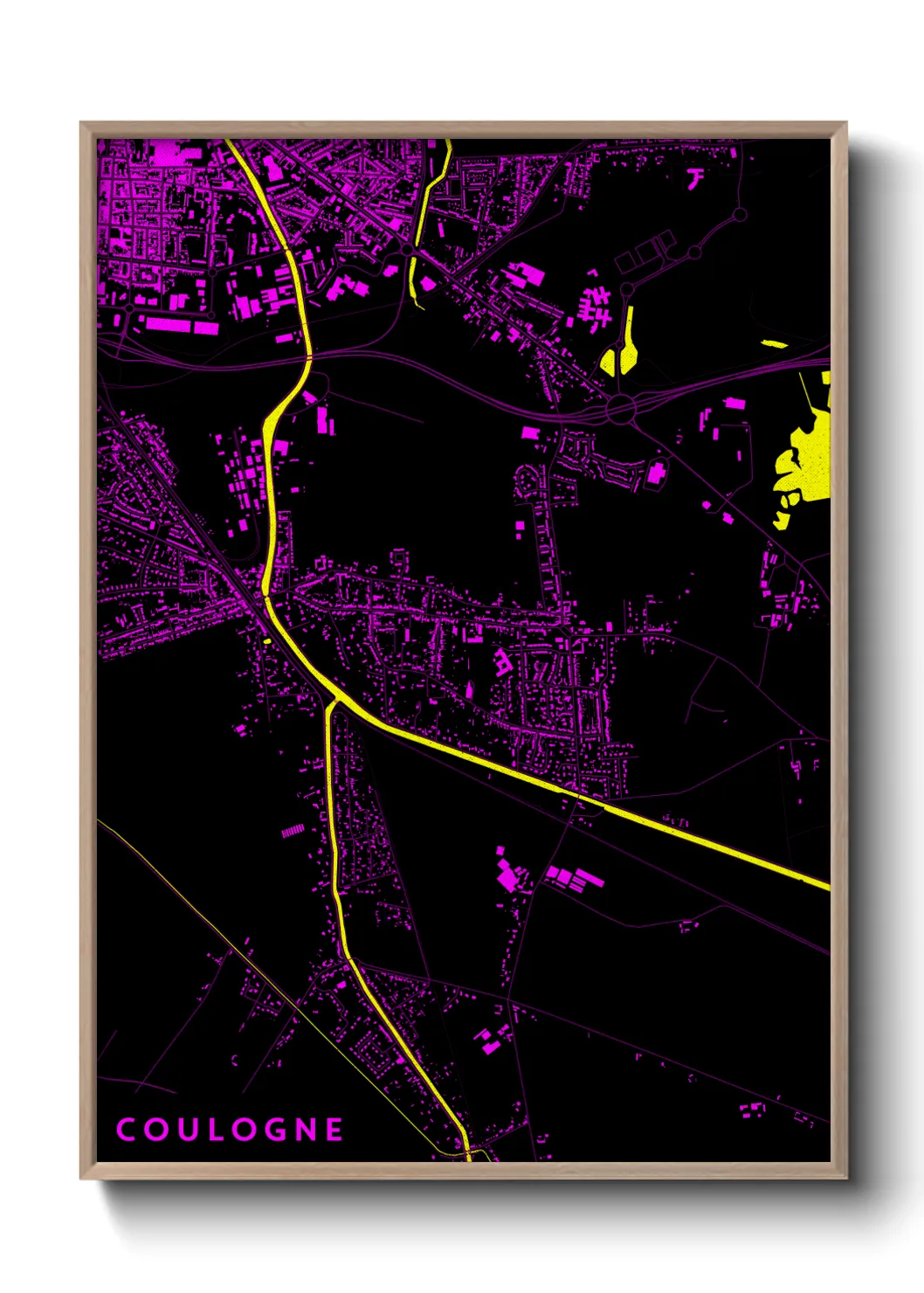 Une affiche de carte sur Coulogne