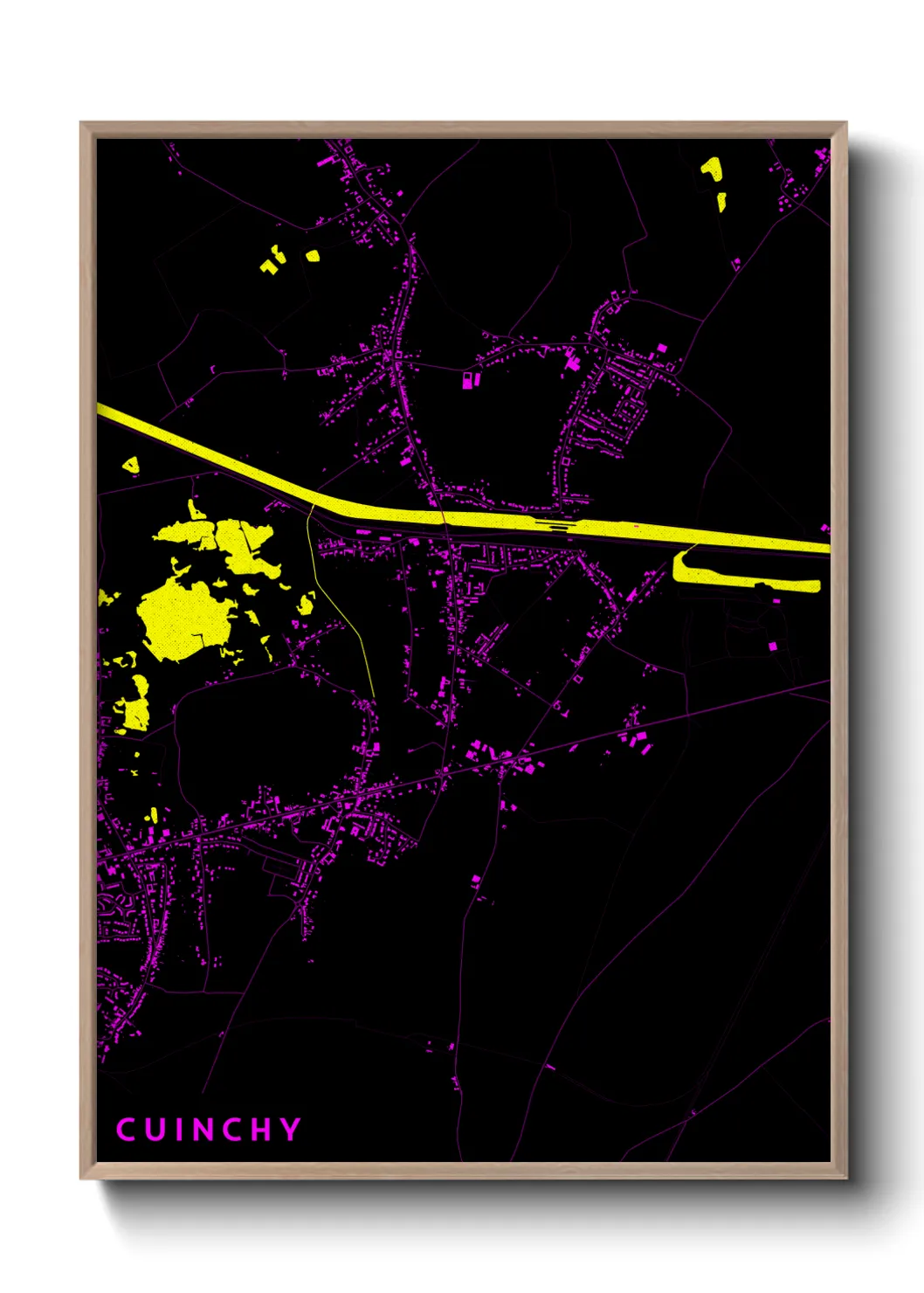 Une affiche de carte sur Cuinchy