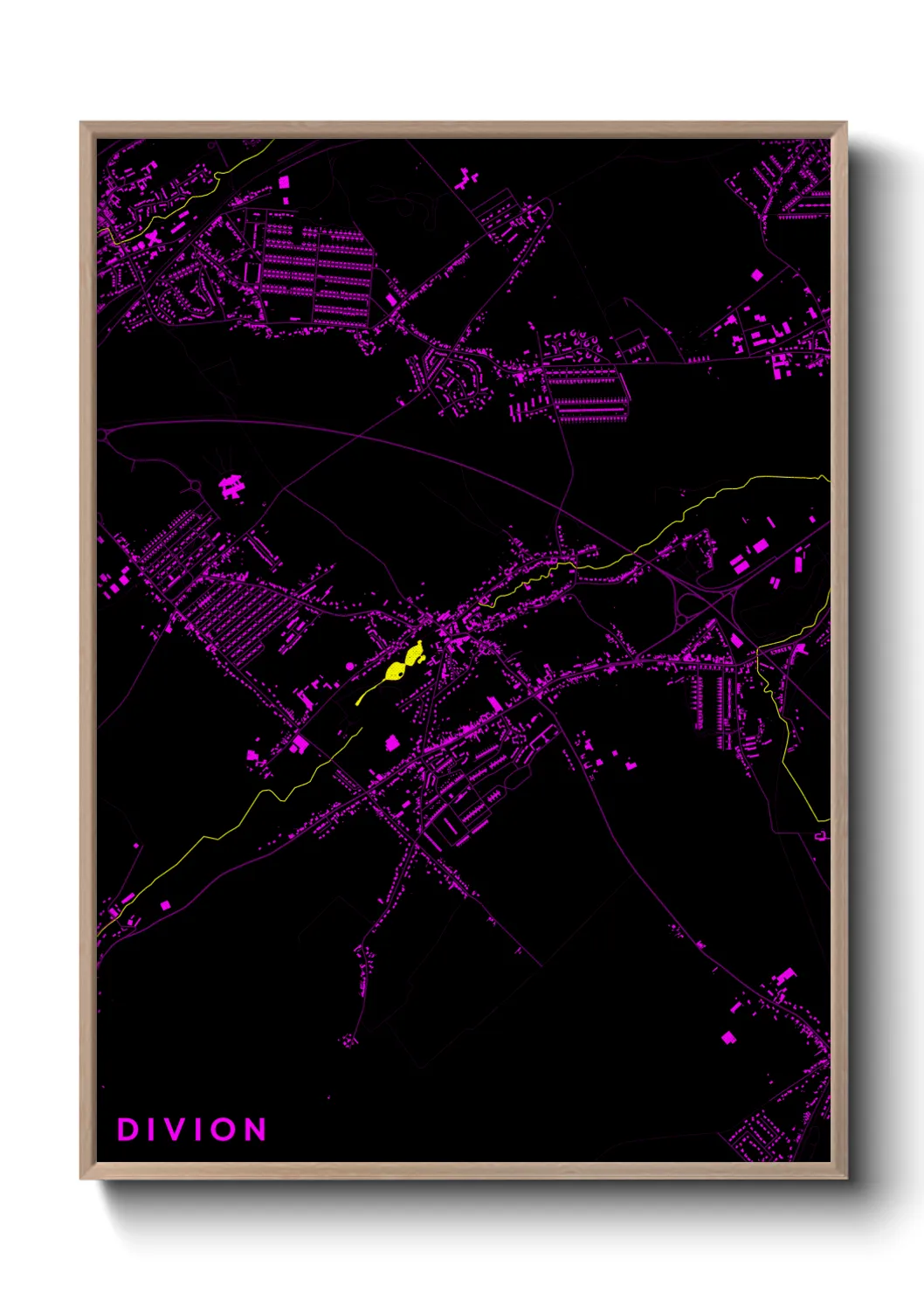 Une affiche de carte sur Divion