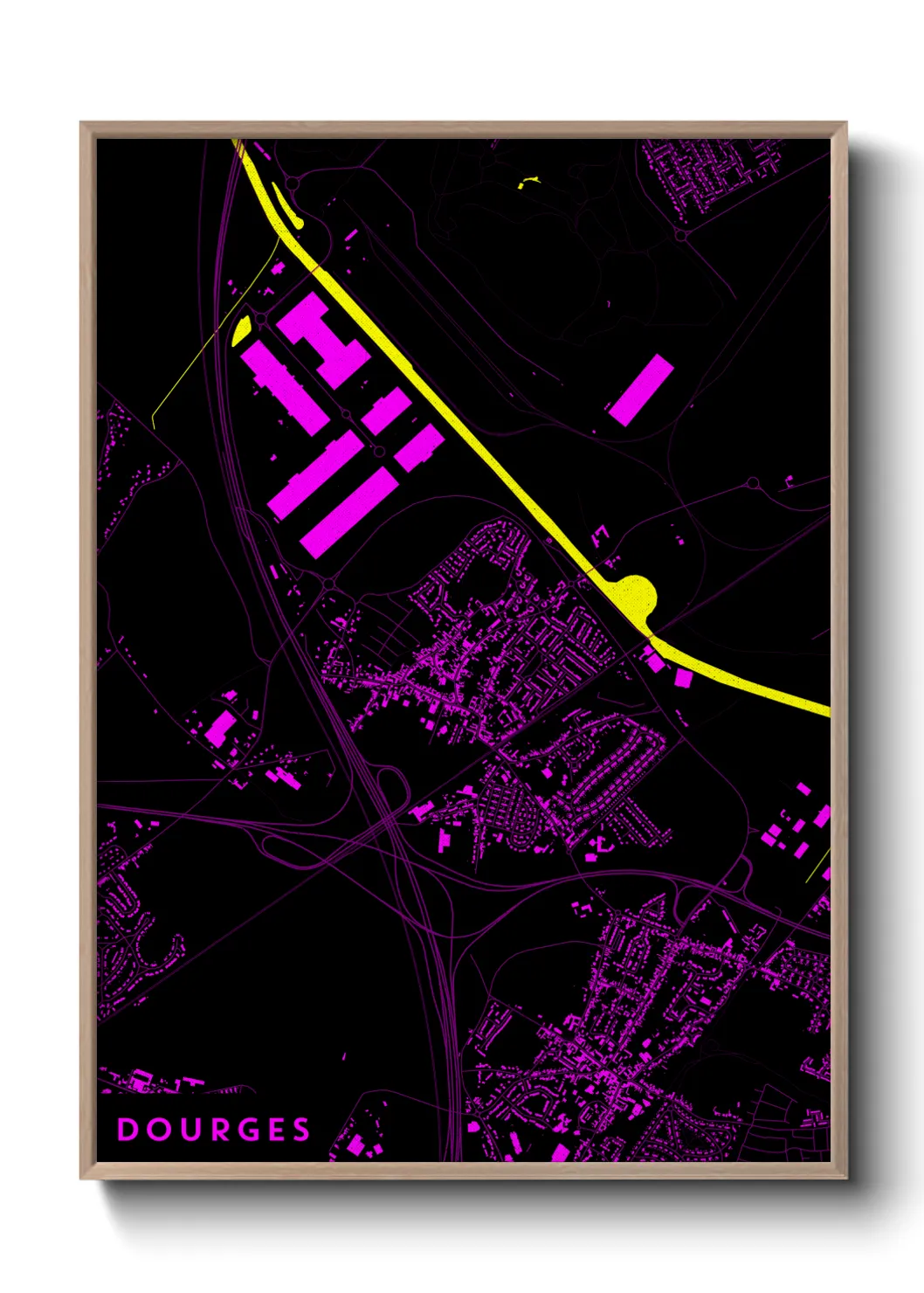 Une affiche de carte sur Dourges