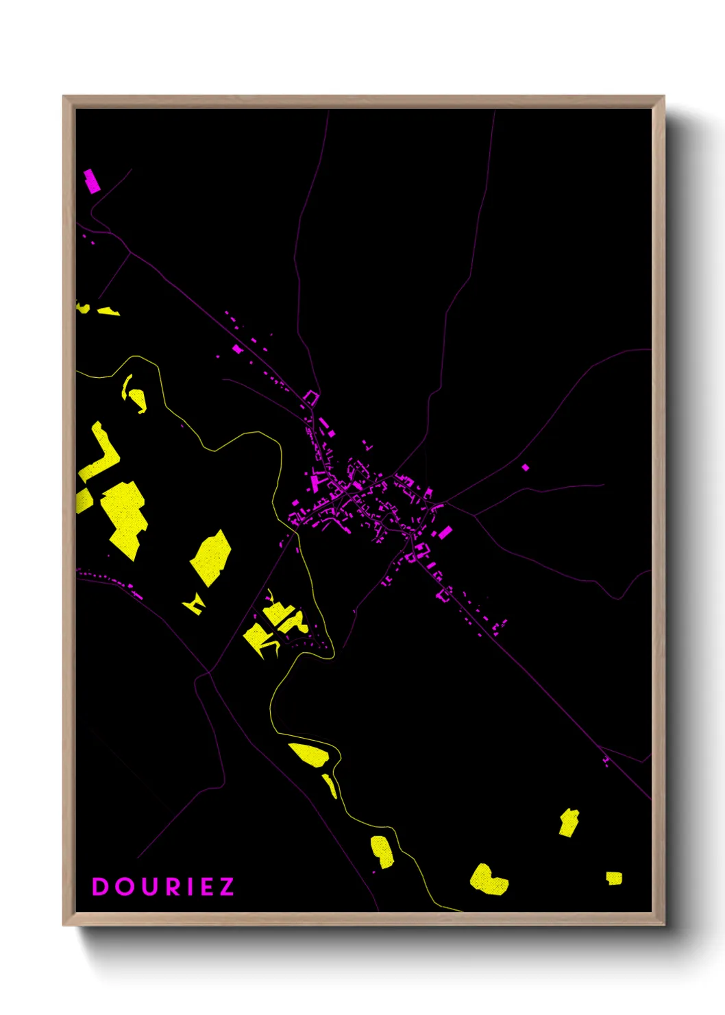 Une affiche de carte sur Douriez