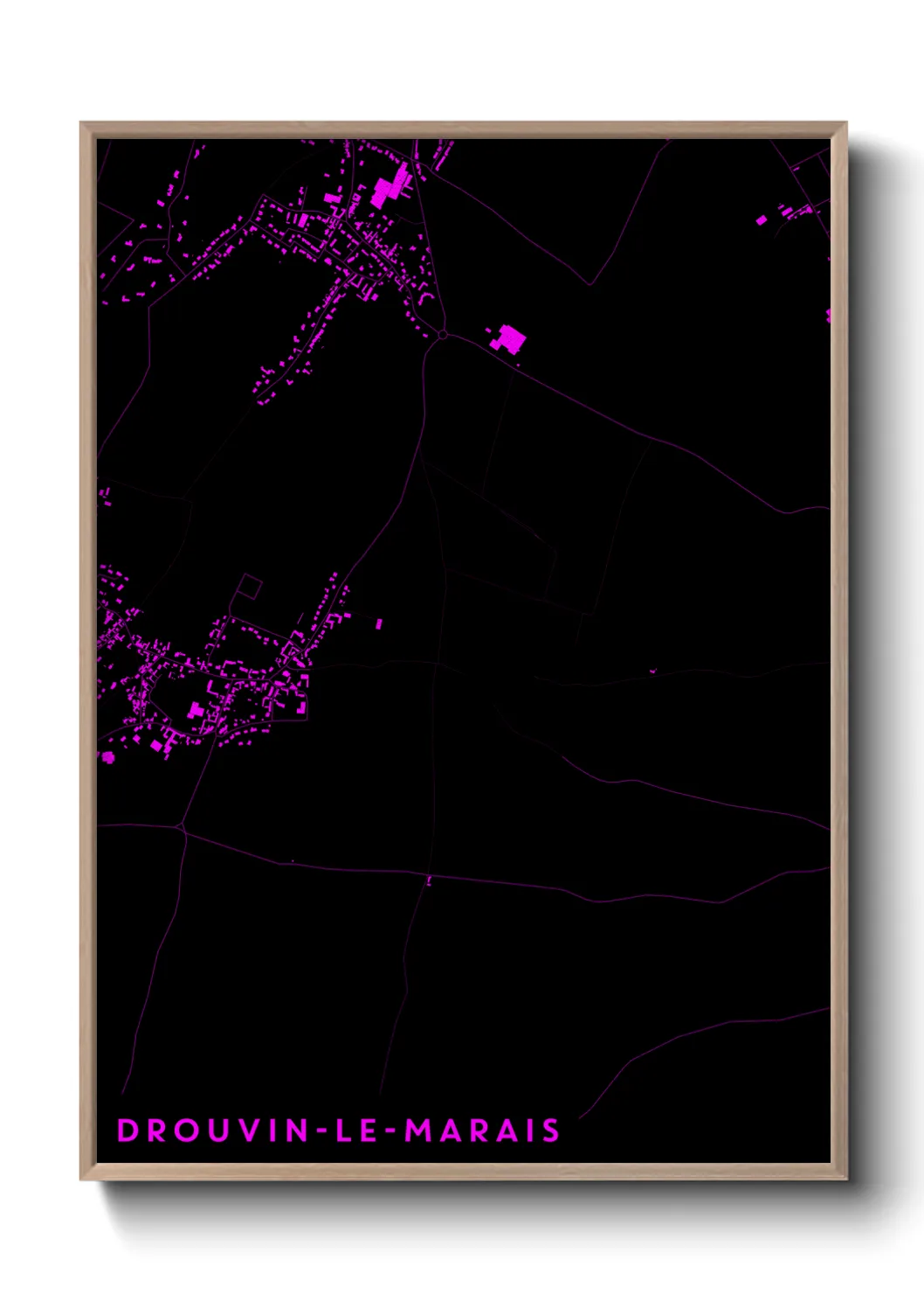 Une affiche de carte sur Drouvin-le-Marais