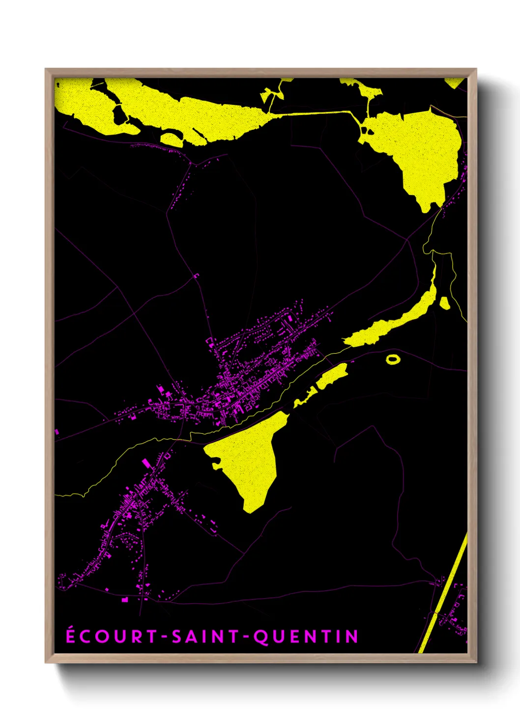 Un poster carteÉcourt-Saint-Quentin