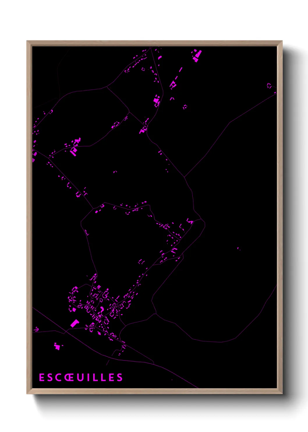 Une affiche de carte sur Escœuilles