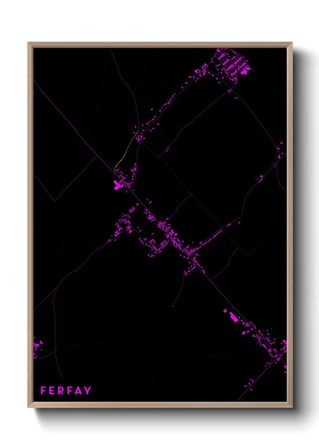 Une affiche de carte sur Ferfay