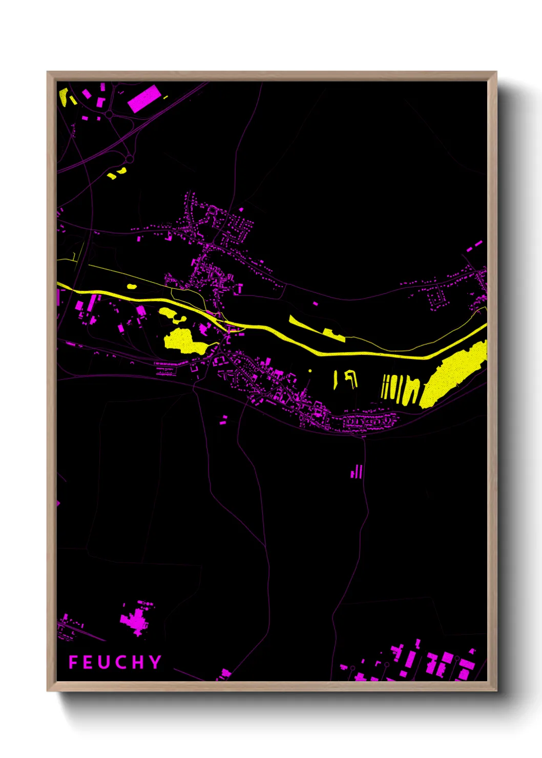 Une affiche de carte sur Feuchy