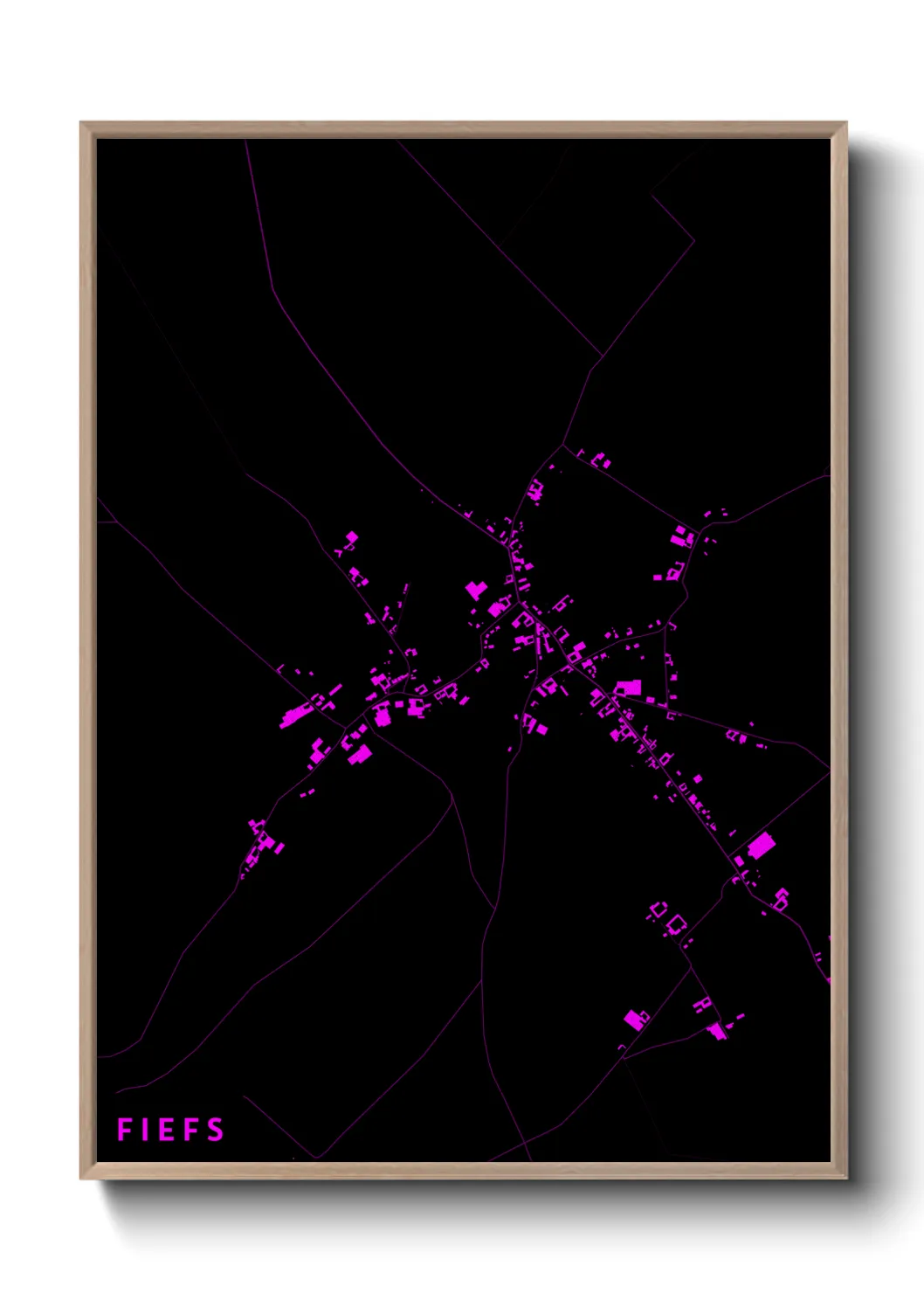 Une affiche de carte sur Fiefs