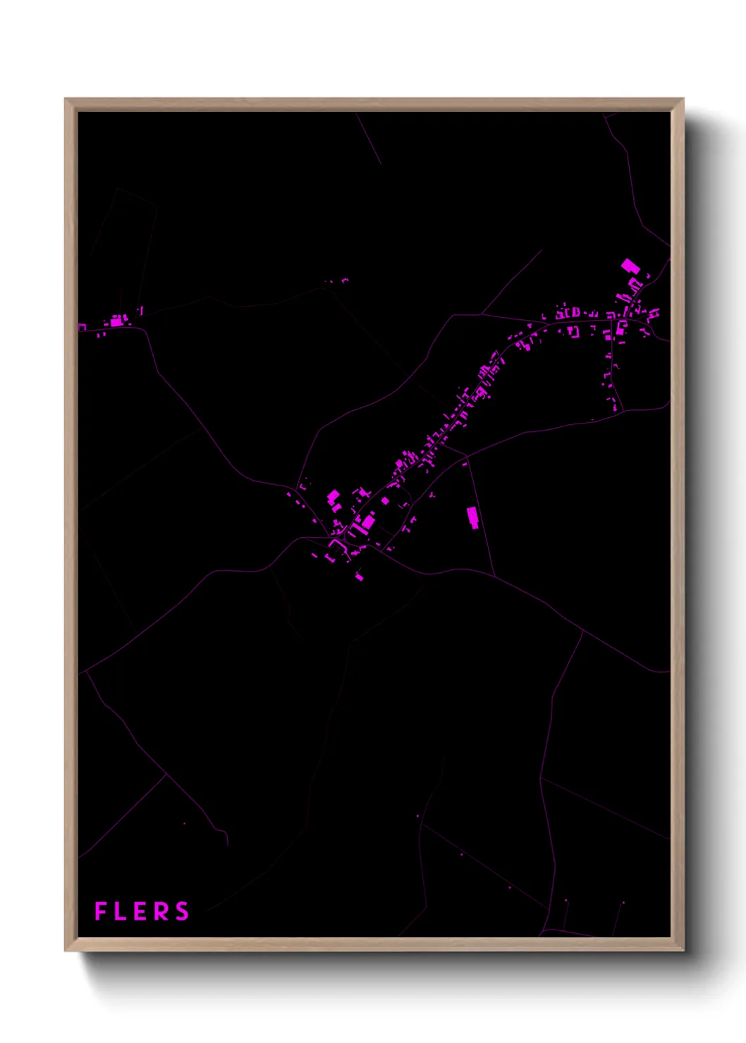 Une affiche de carte sur Flers