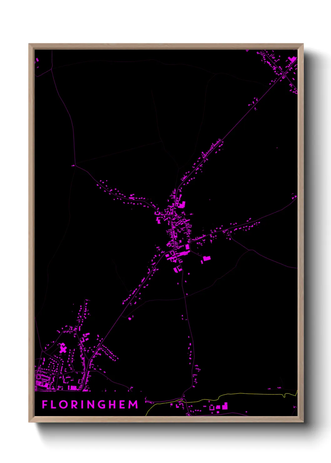 Une affiche de carte sur Floringhem