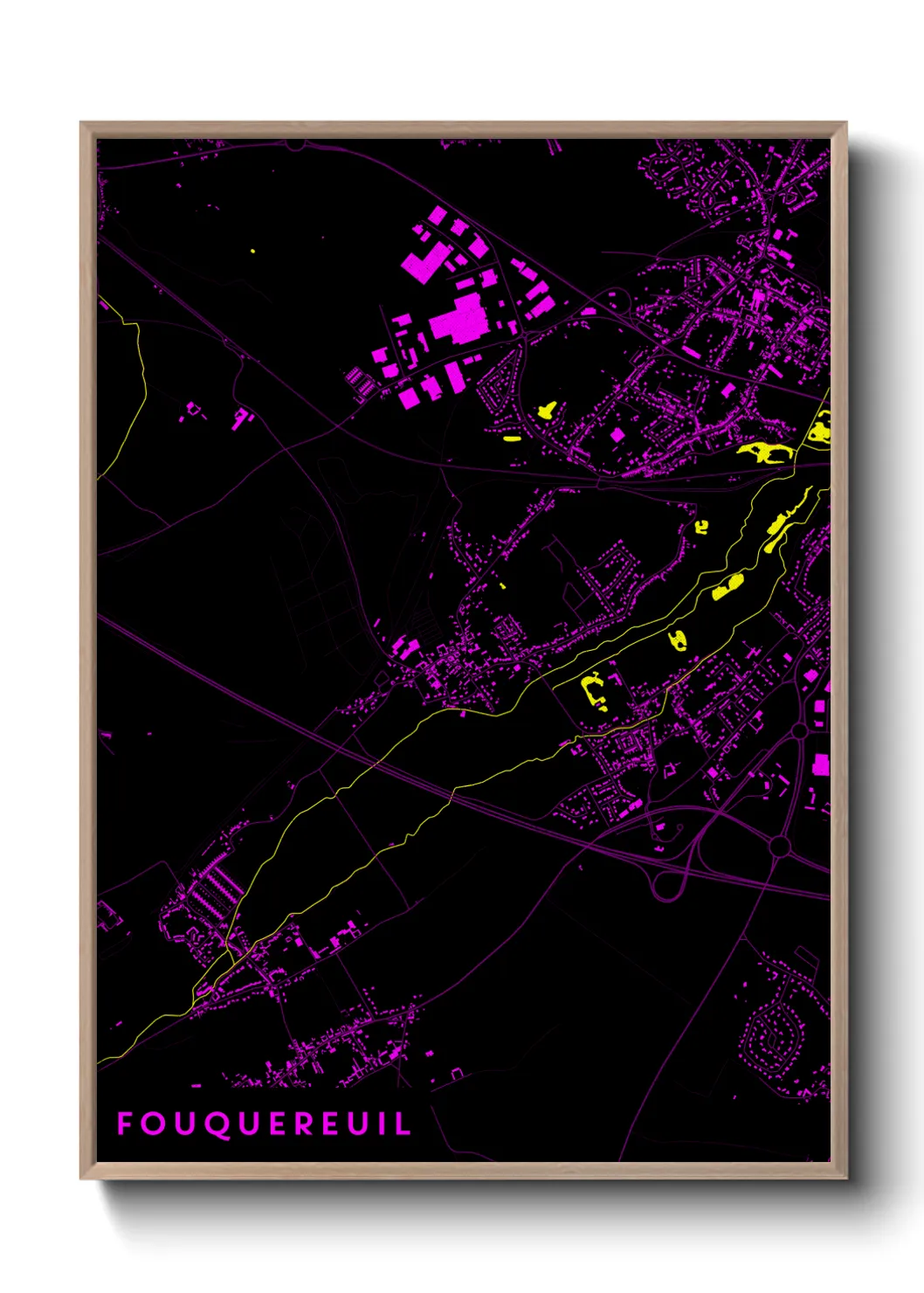 Une affiche de carte sur Fouquereuil