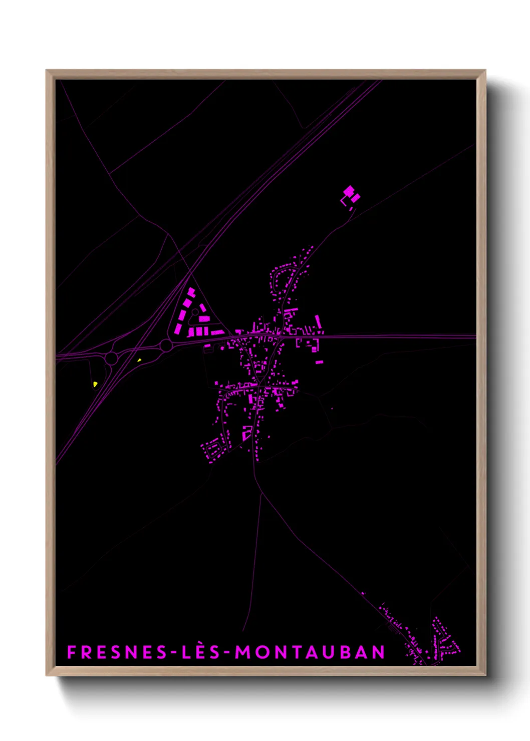 Une affiche de carte sur Fresnes-lès-Montauban