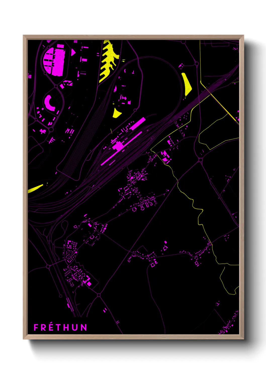 Une affiche de carte sur Fréthun