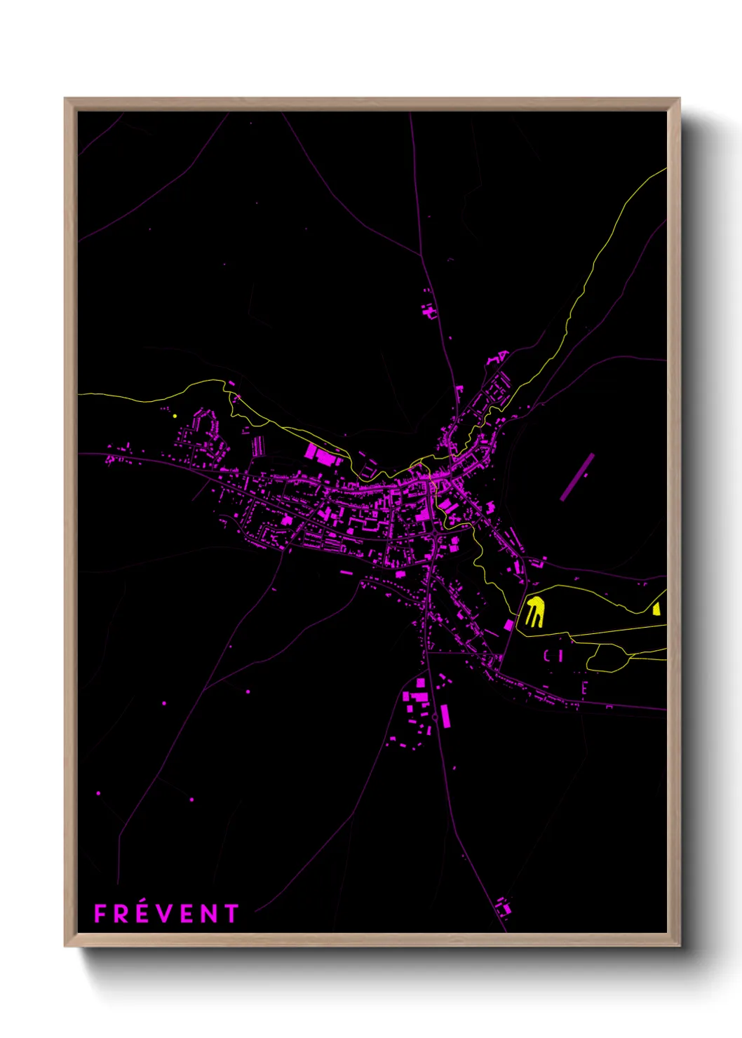 Une affiche de carte sur Frévent