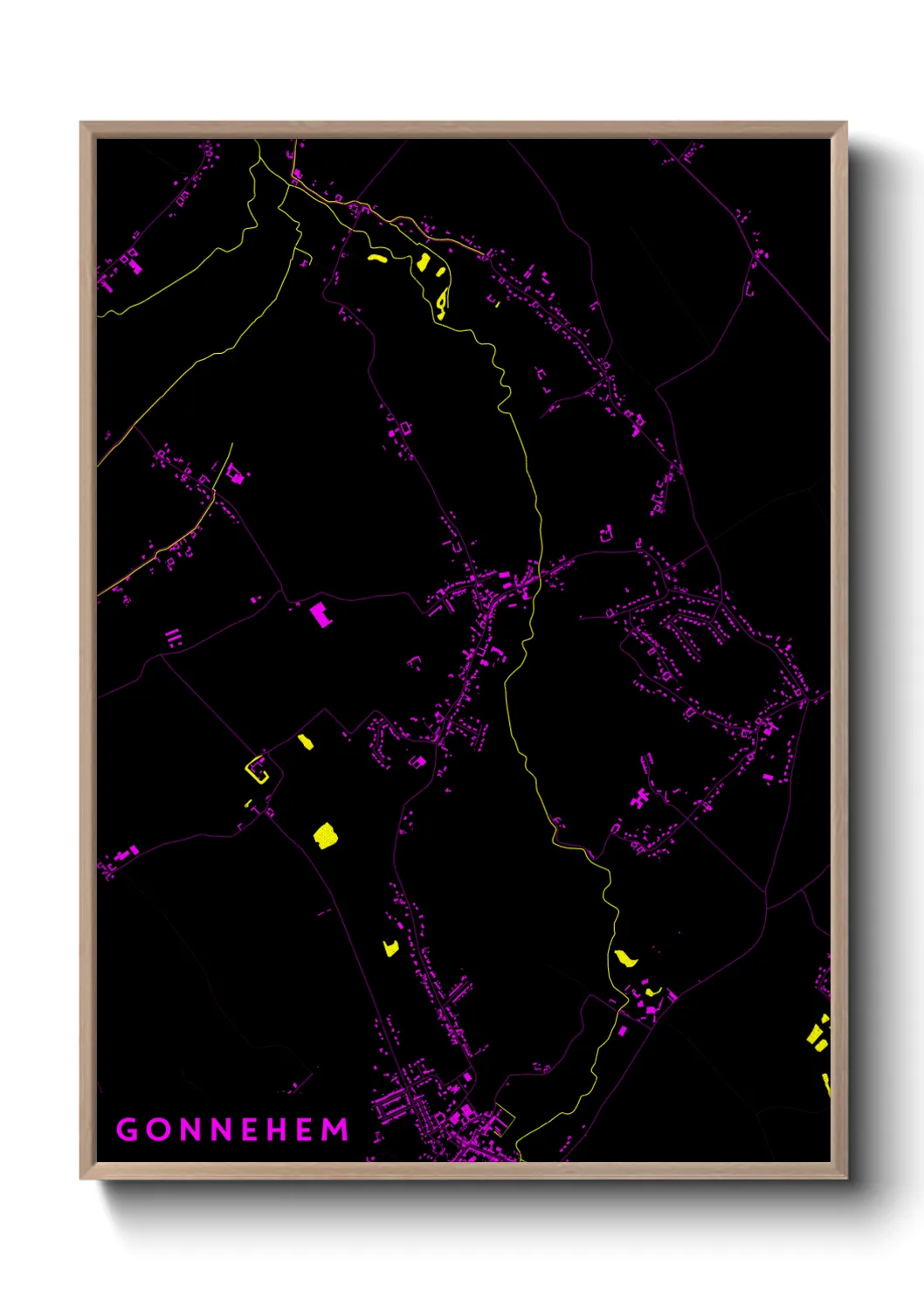 Une affiche de carte sur Gonnehem