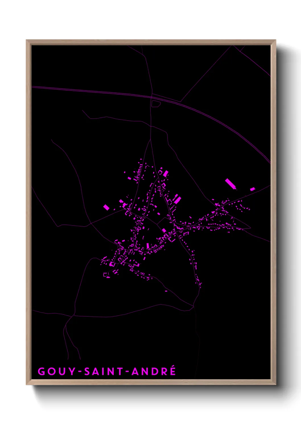 Une affiche de carte sur Gouy-Saint-André