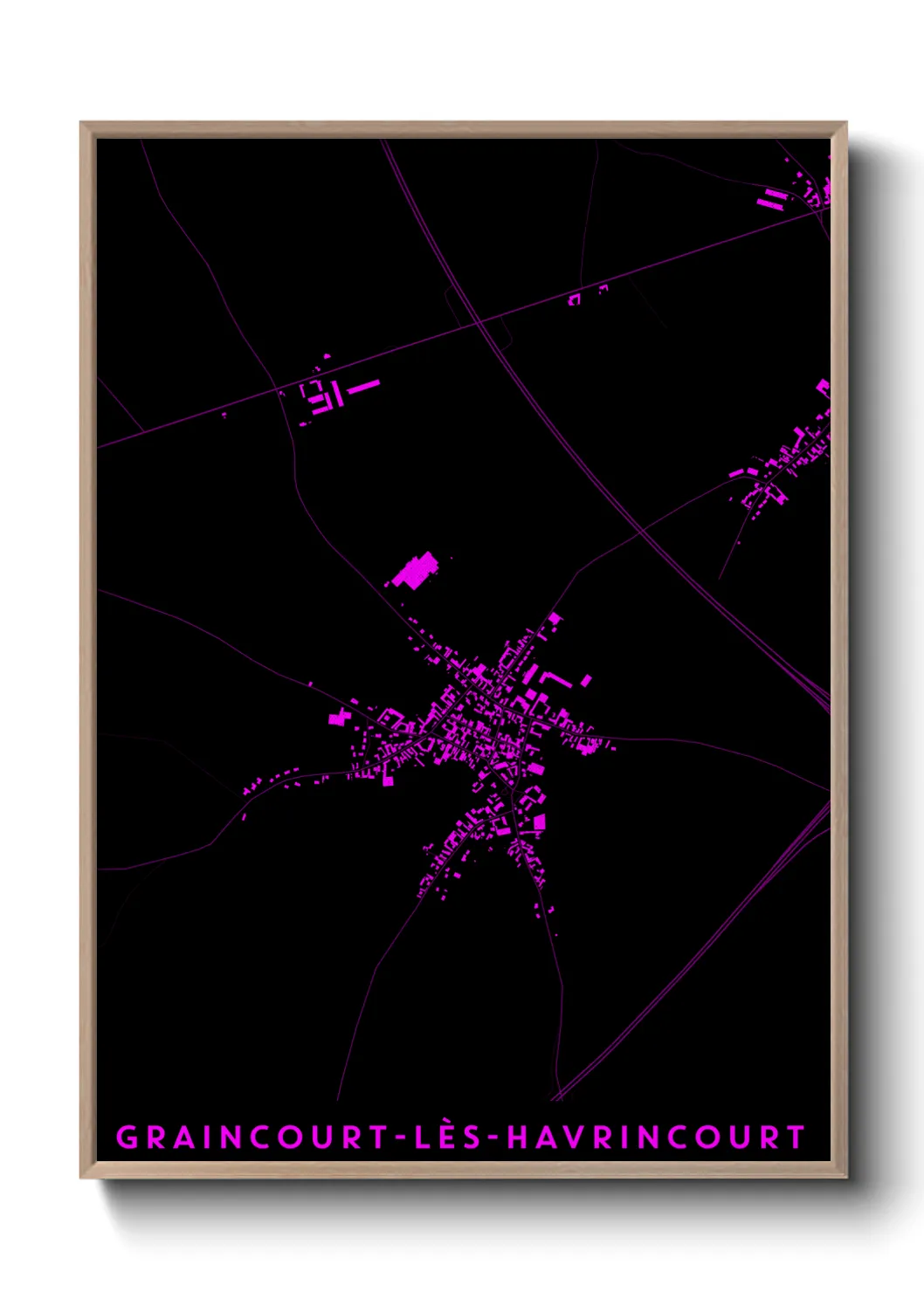 Une affiche de carte sur Graincourt-lès-Havrincourt