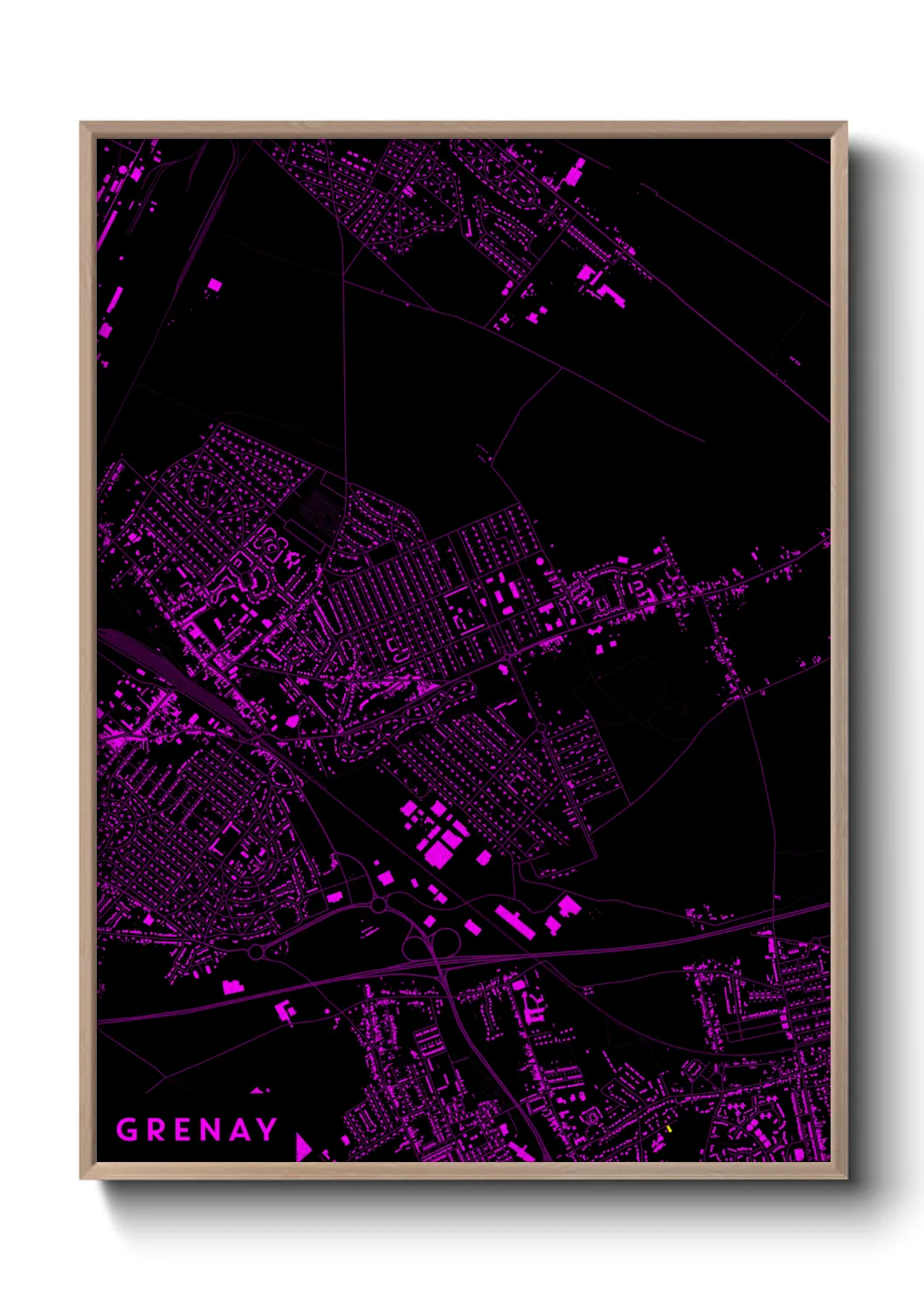 Une affiche de carte sur Grenay