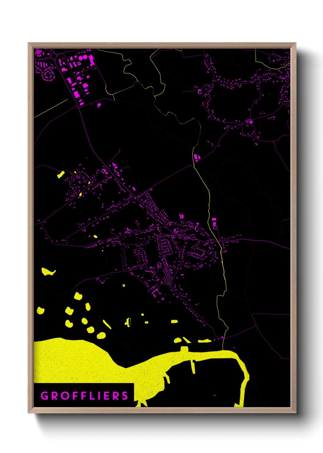 Une affiche de carte sur Groffliers