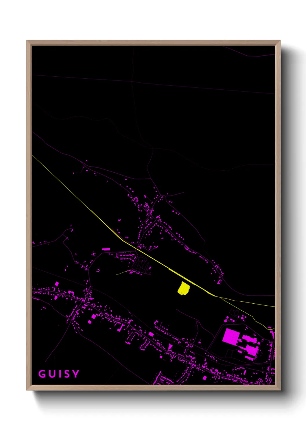 Une affiche de carte sur Guisy