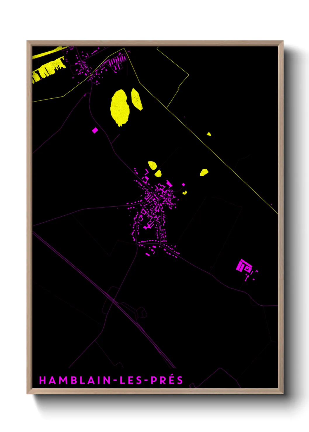 Une affiche de carte sur Hamblain-les-Prés