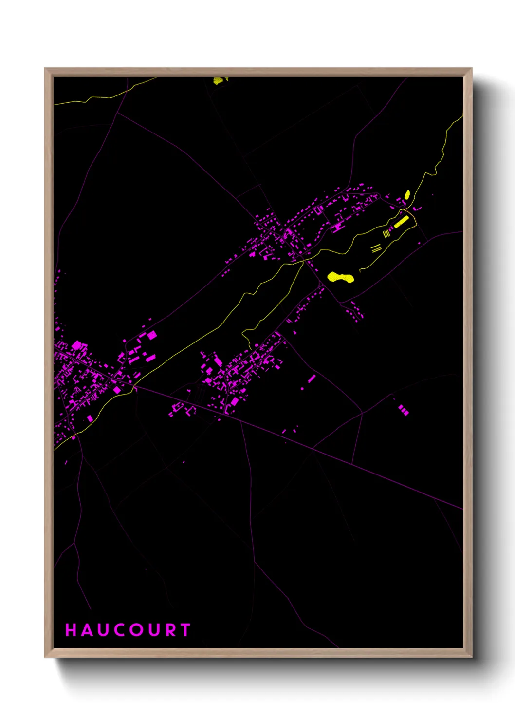Une affiche de carte sur Haucourt