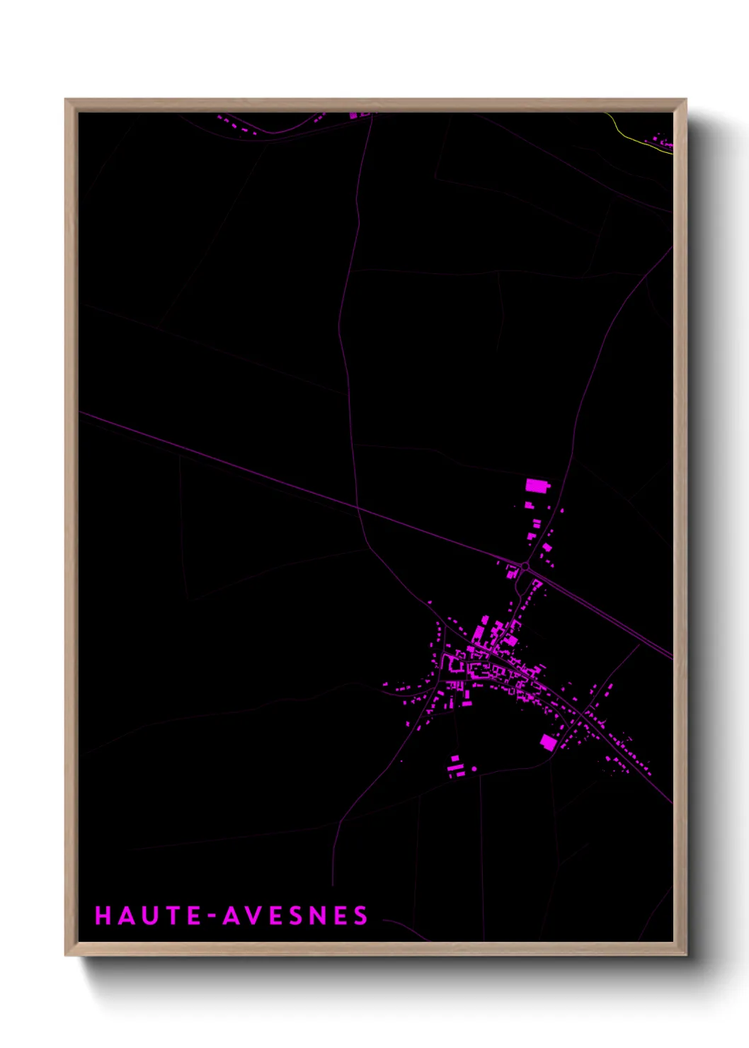 Une affiche de carte sur Haute-Avesnes