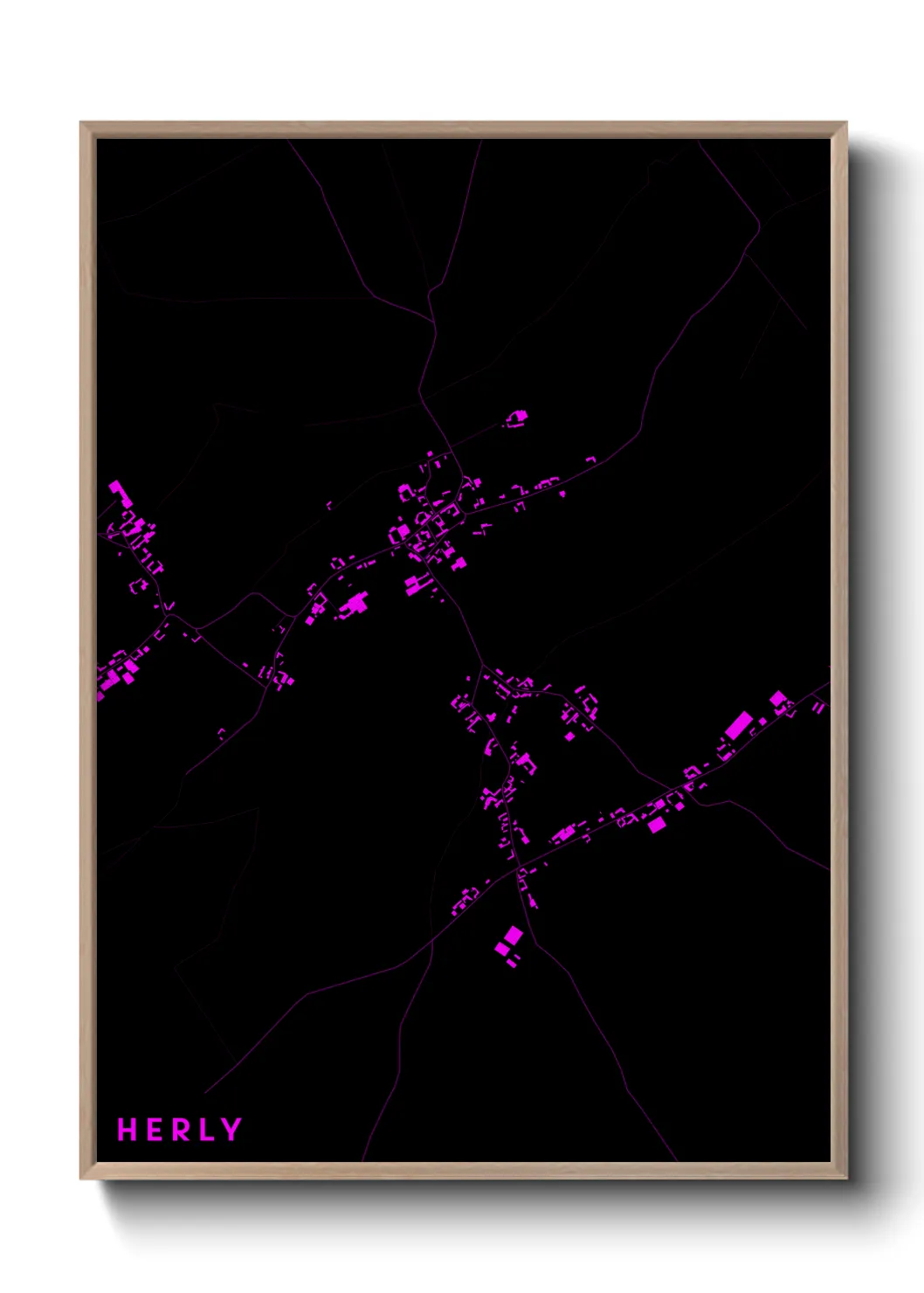 Une affiche de carte sur Herly