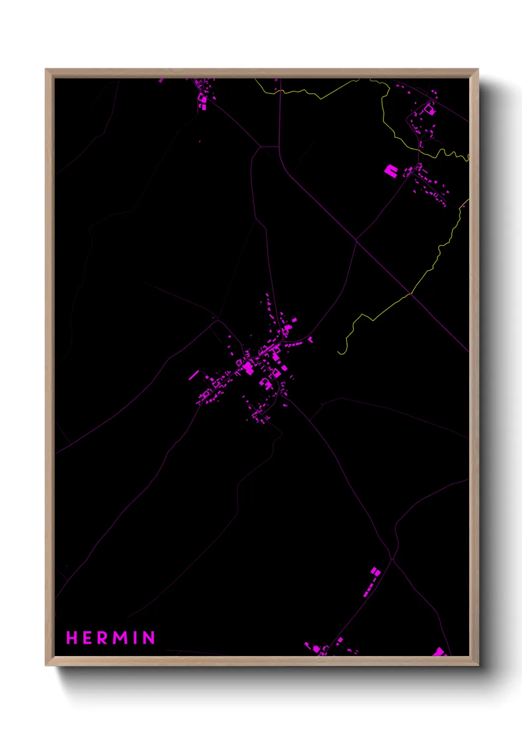Une affiche de carte sur Hermin