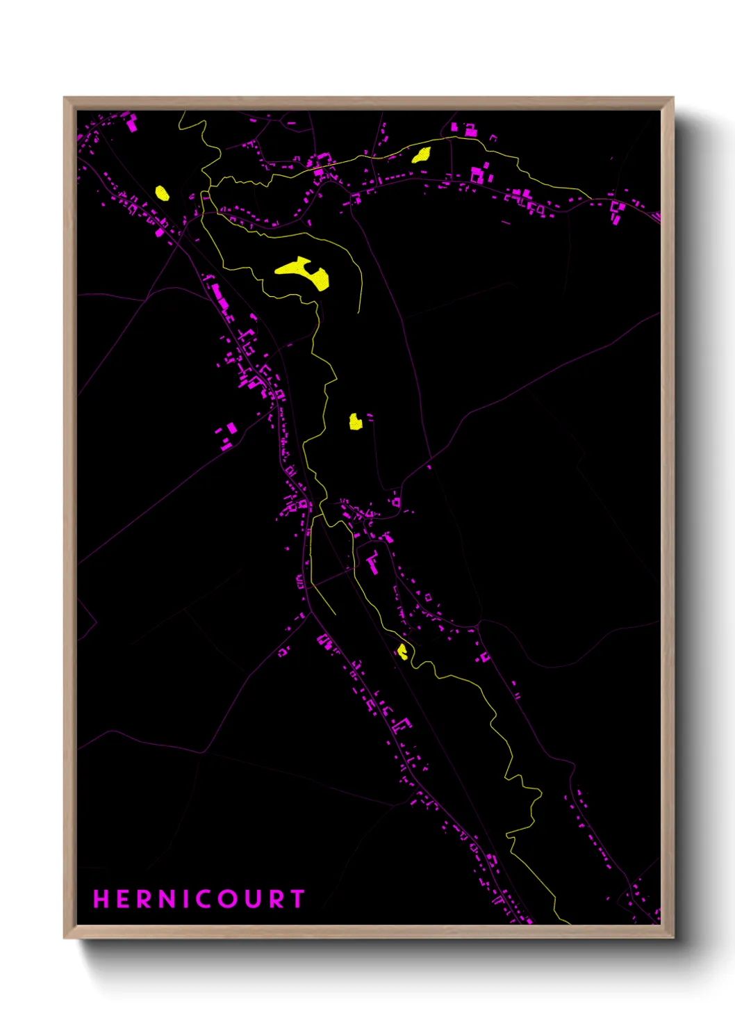 Une affiche de carte sur Hernicourt