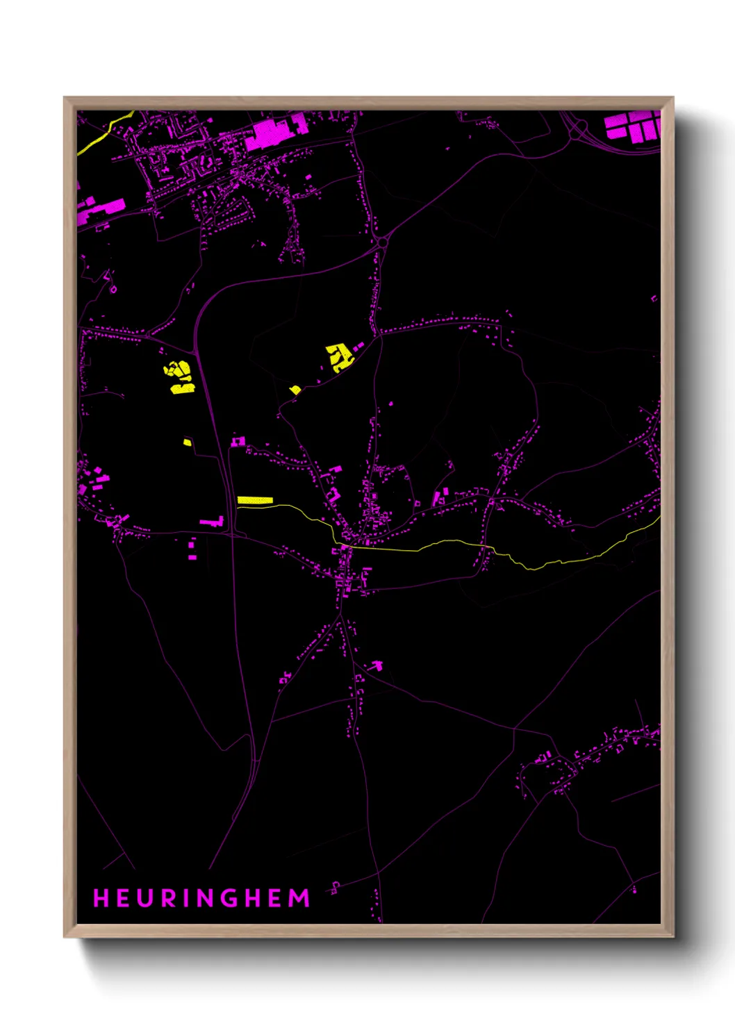 Une affiche de carte sur Heuringhem