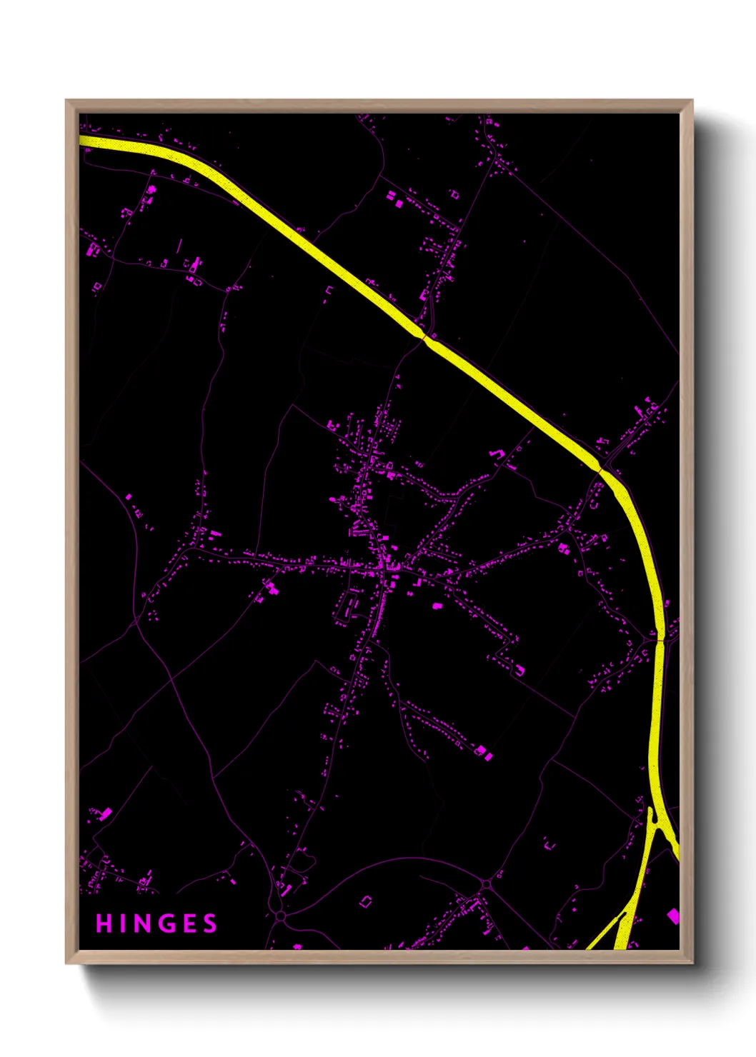 Une affiche de carte sur Hinges