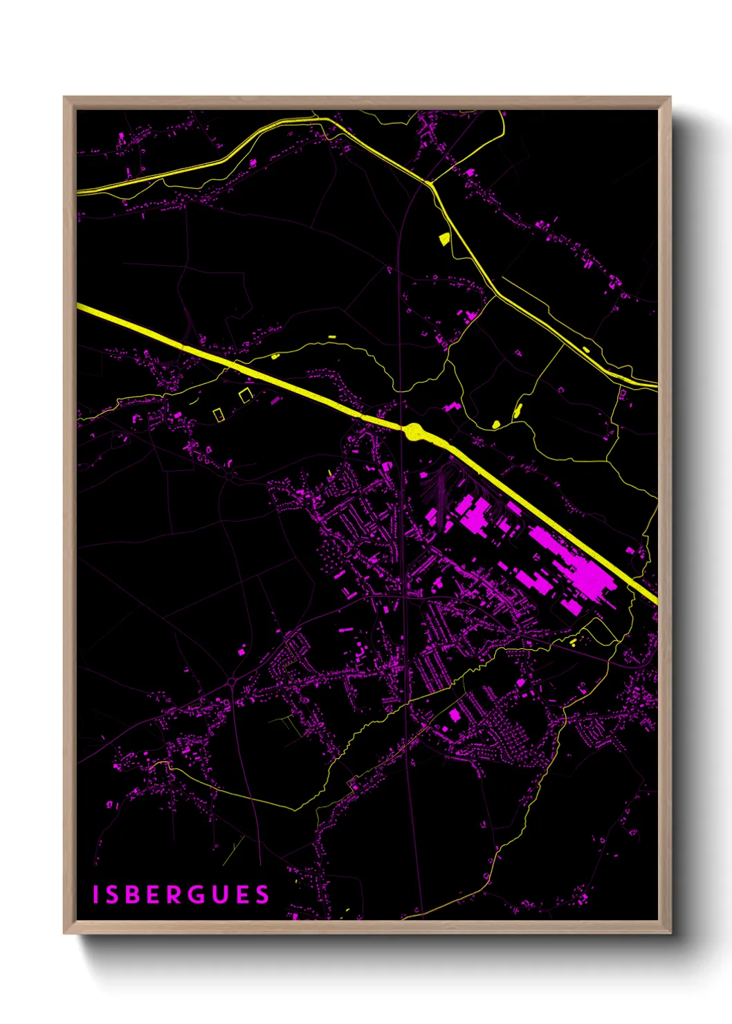 Une affiche de carte sur Isbergues