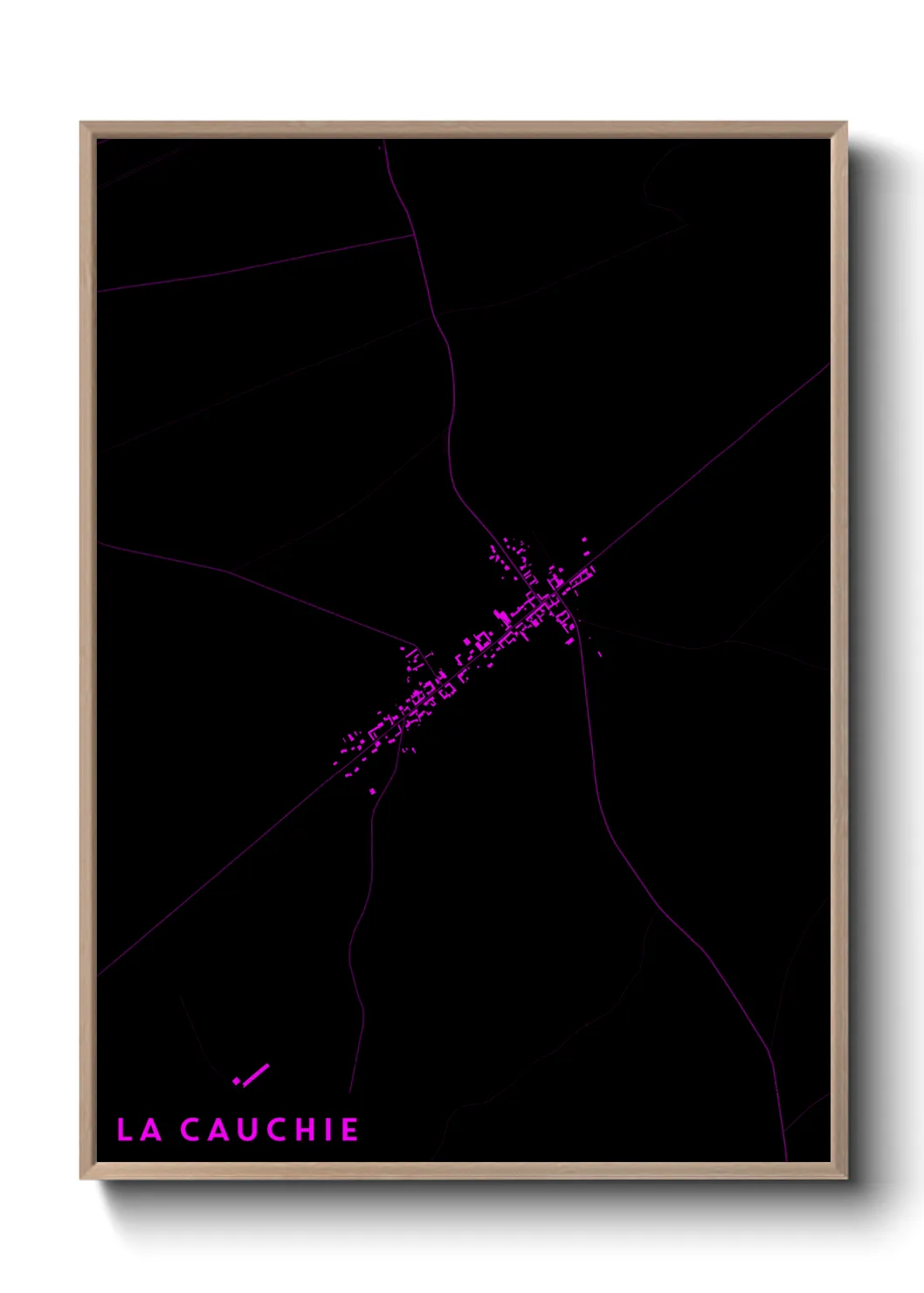 Une affiche de carte sur La Cauchie