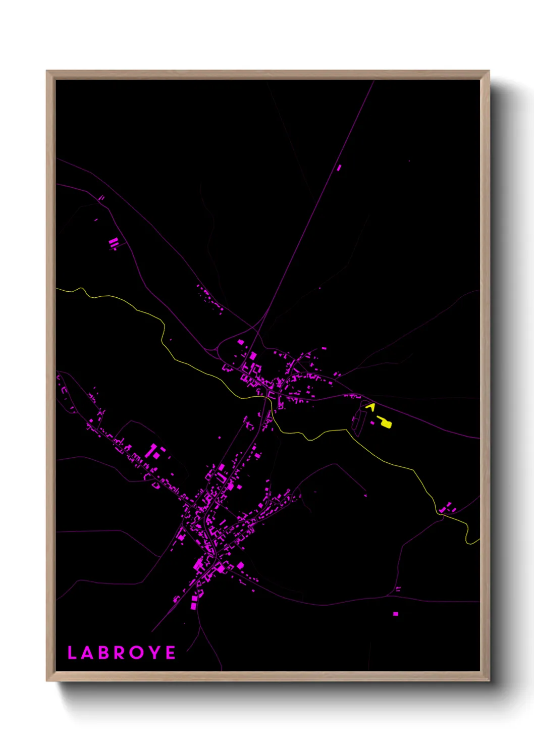 Une affiche de carte sur Labroye