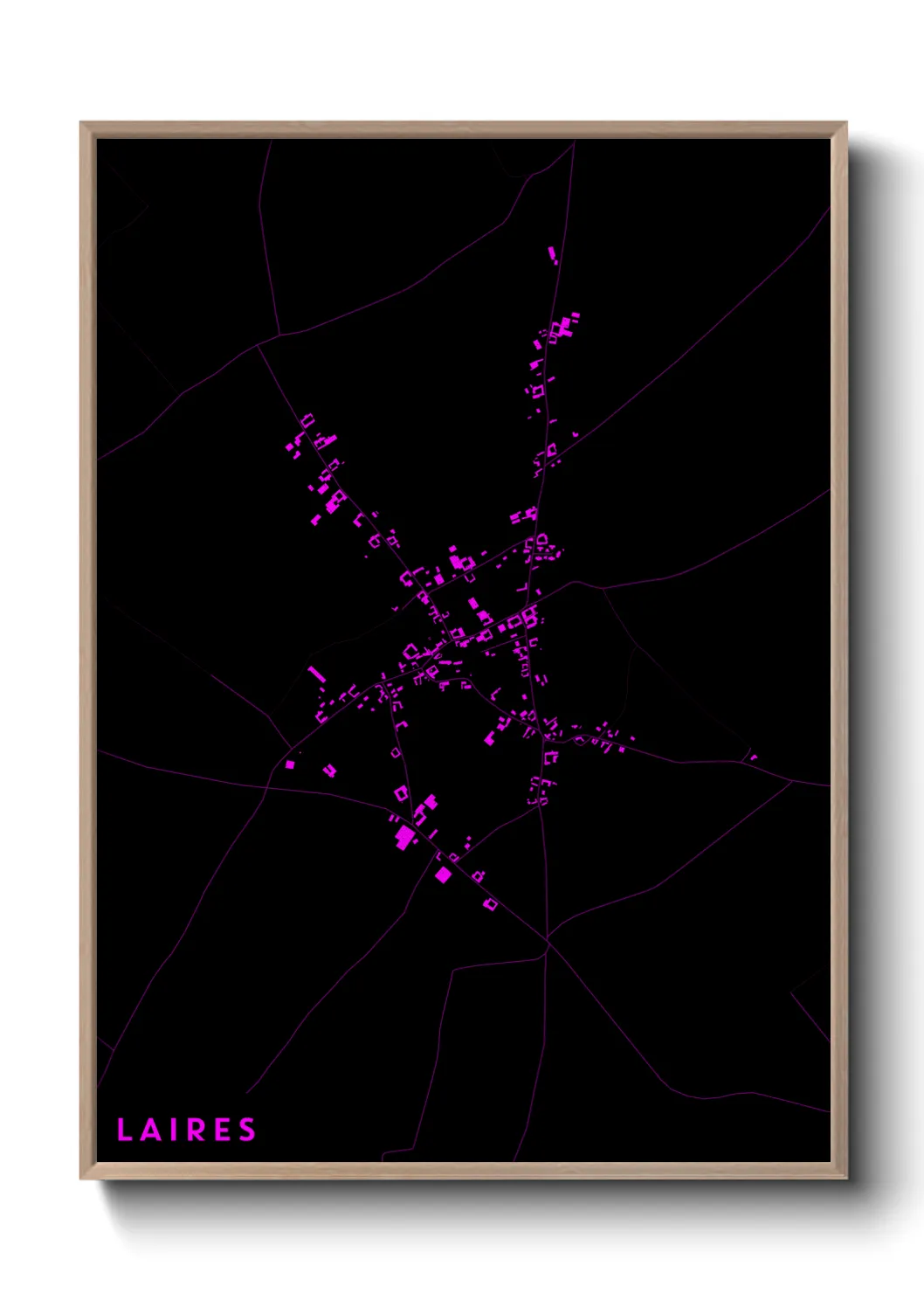 Une affiche de carte sur Laires