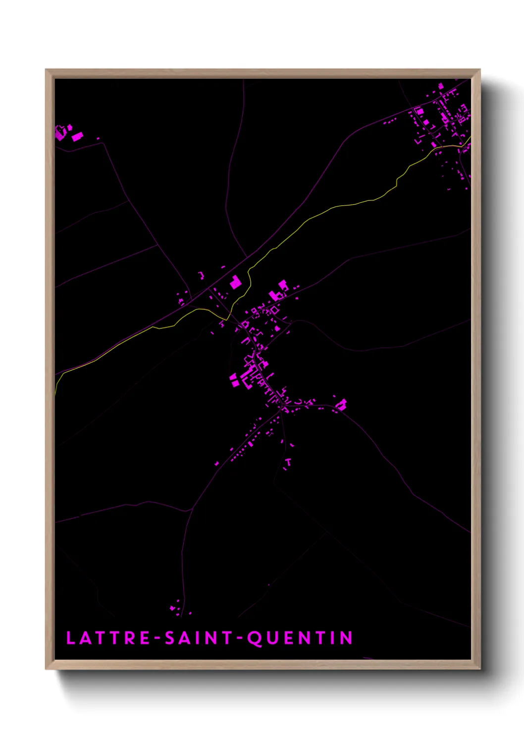 Une affiche de carte sur Lattre-Saint-Quentin