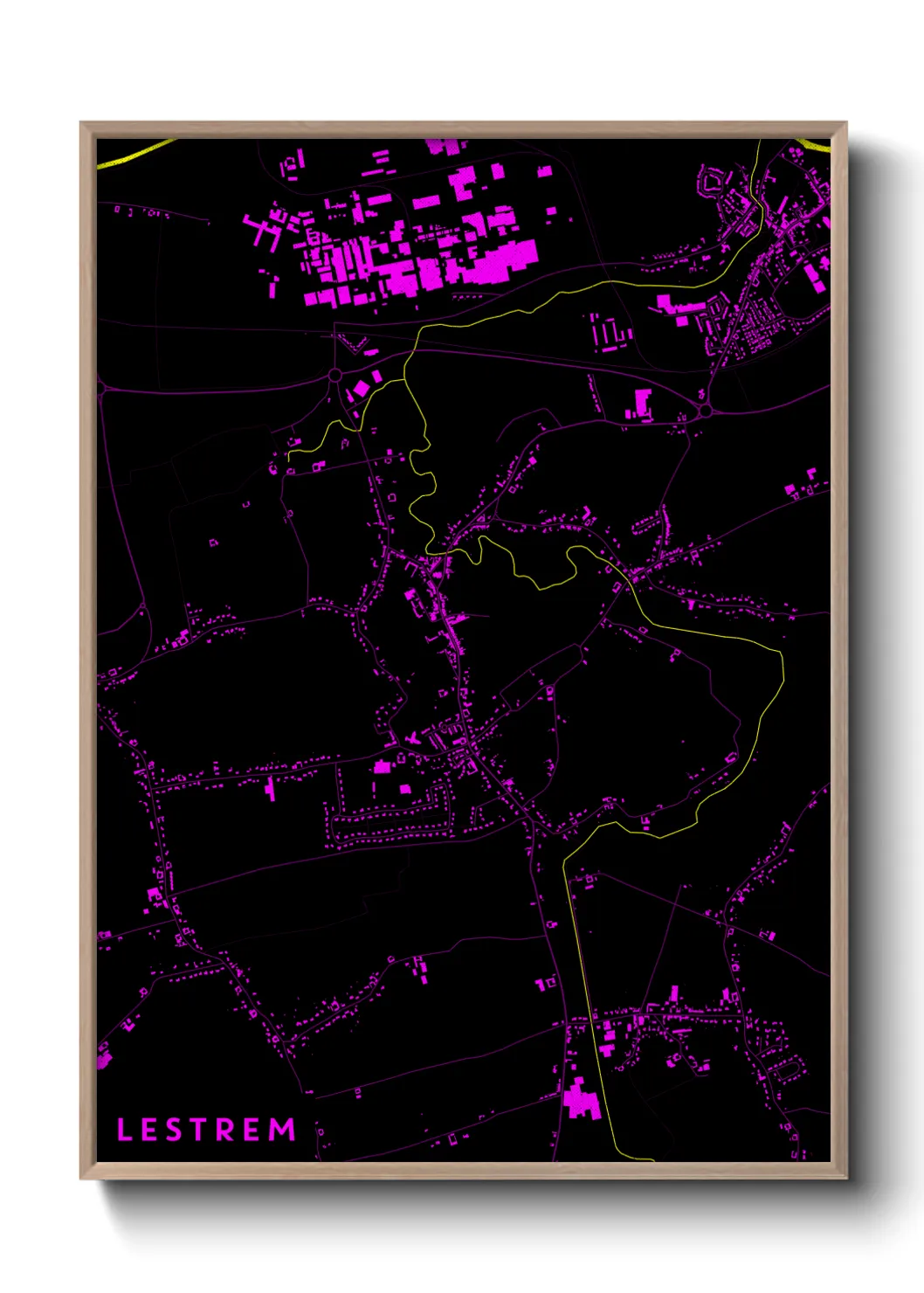 Une affiche de carte sur Lestrem