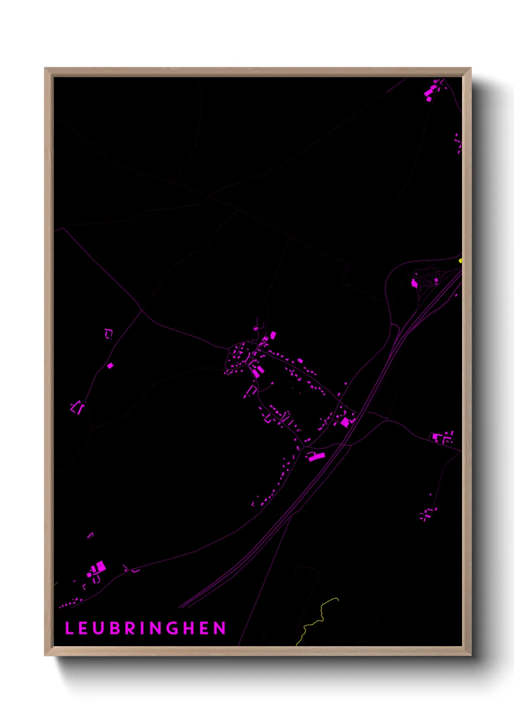 Une affiche de carte sur Leubringhen